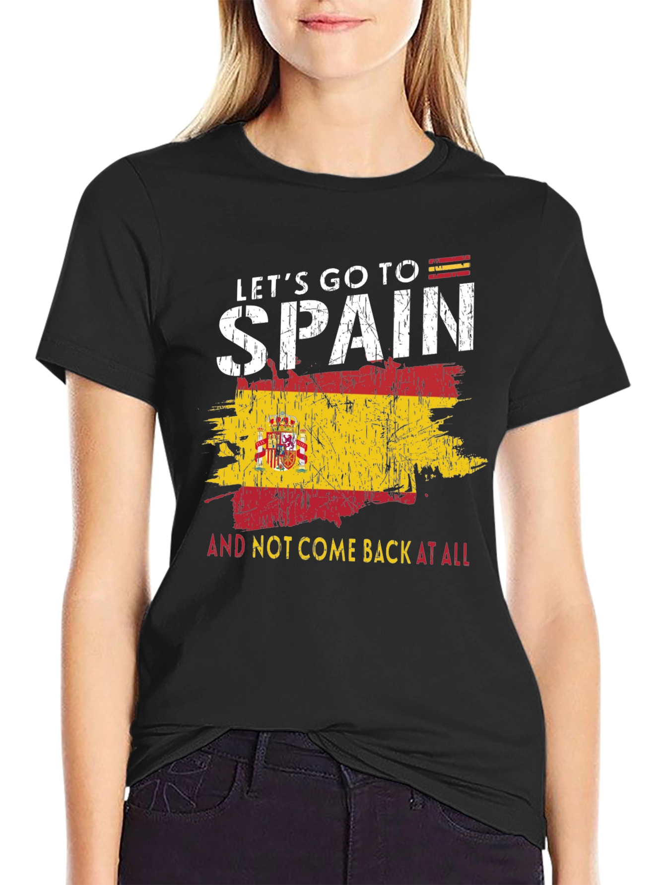 Spain Flag Graphic T-Shirt - Lets Go To Spain