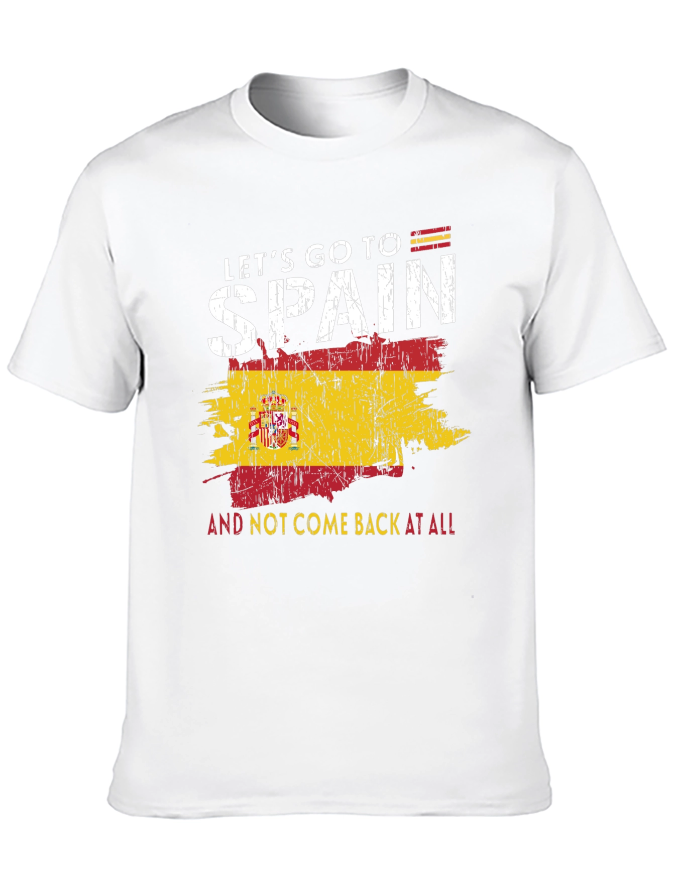 Spain Flag Graphic T-Shirt - Lets Go To Spain