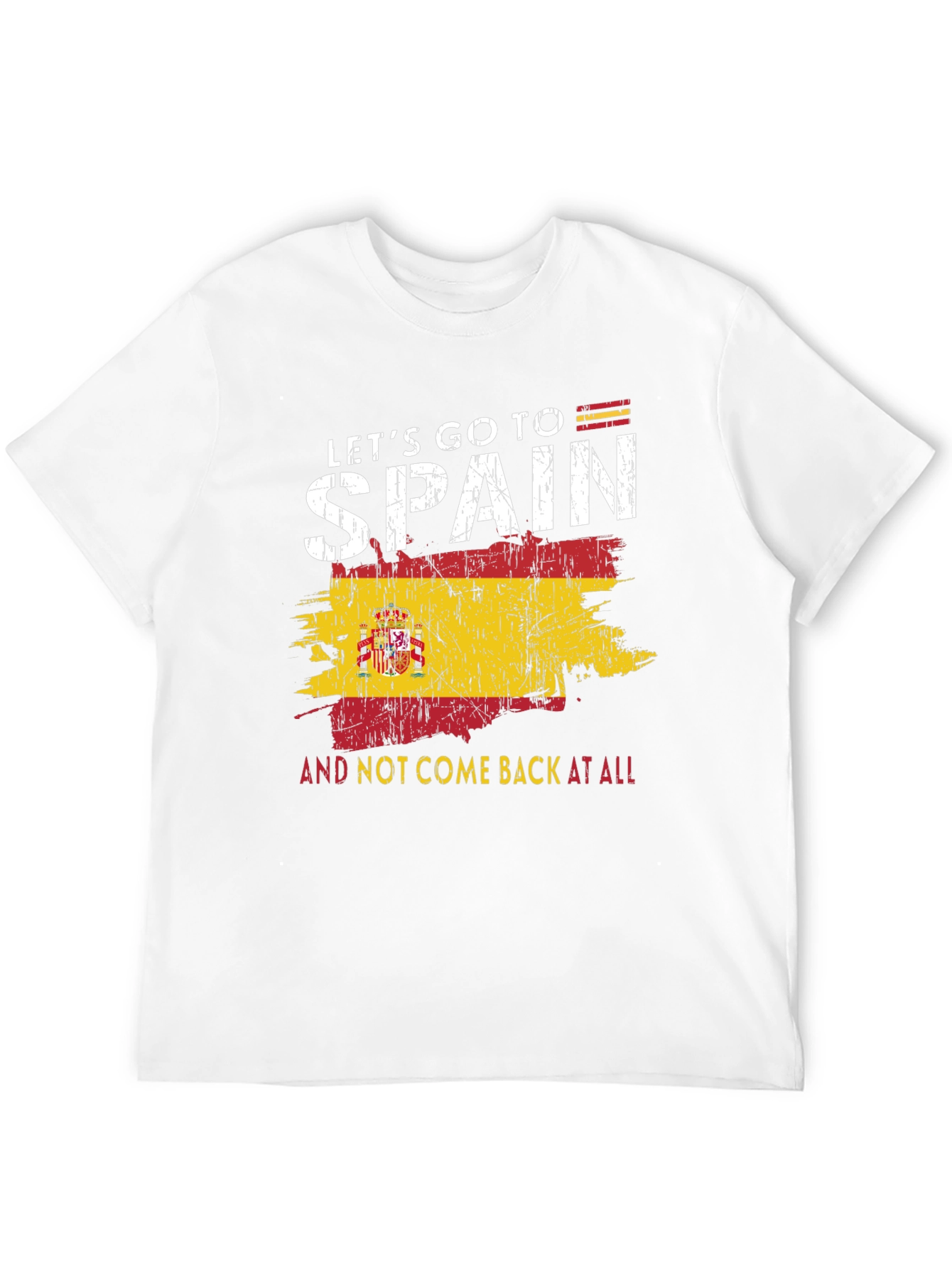 Spain Flag Graphic T-Shirt - Lets Go To Spain