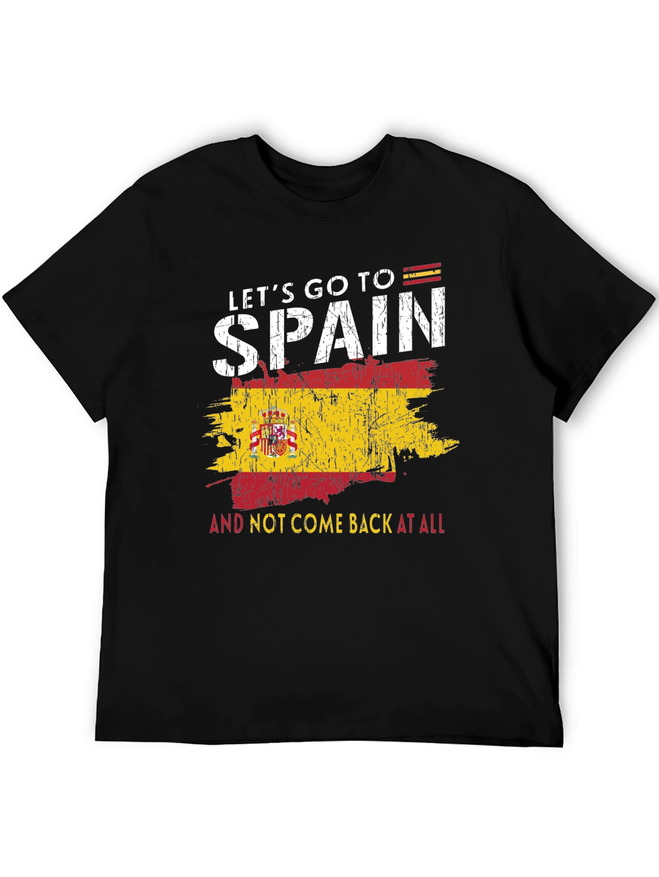 Spain Flag Graphic T-Shirt - Lets Go To Spain