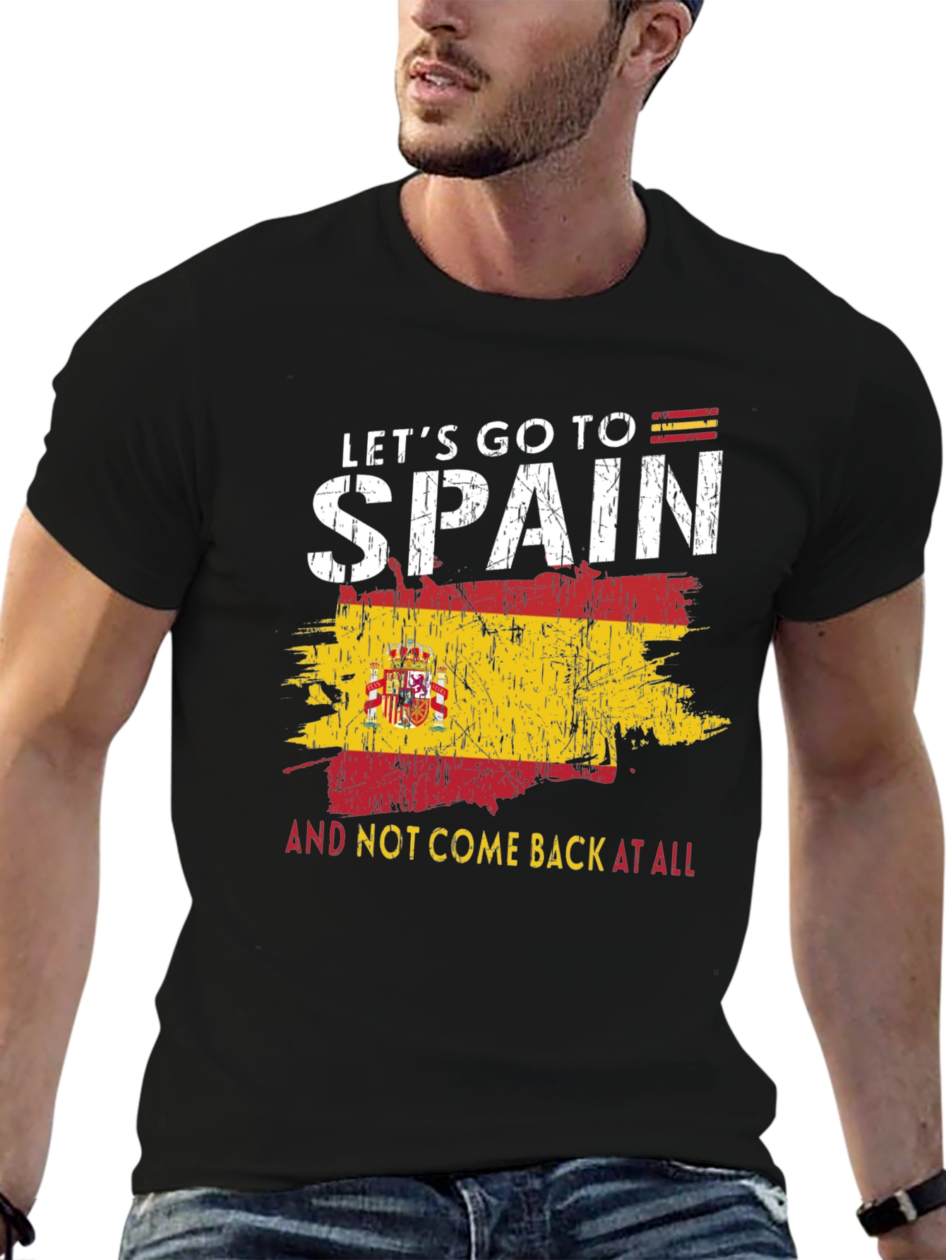 Spain Flag Graphic T-Shirt - Lets Go To Spain