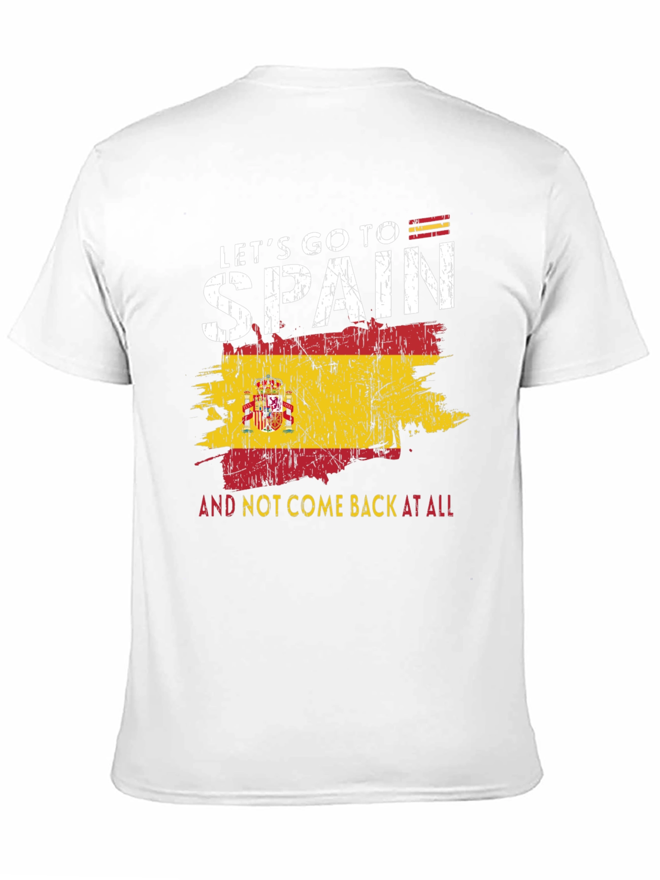 Spain Flag Graphic T-Shirt - Lets Go To Spain
