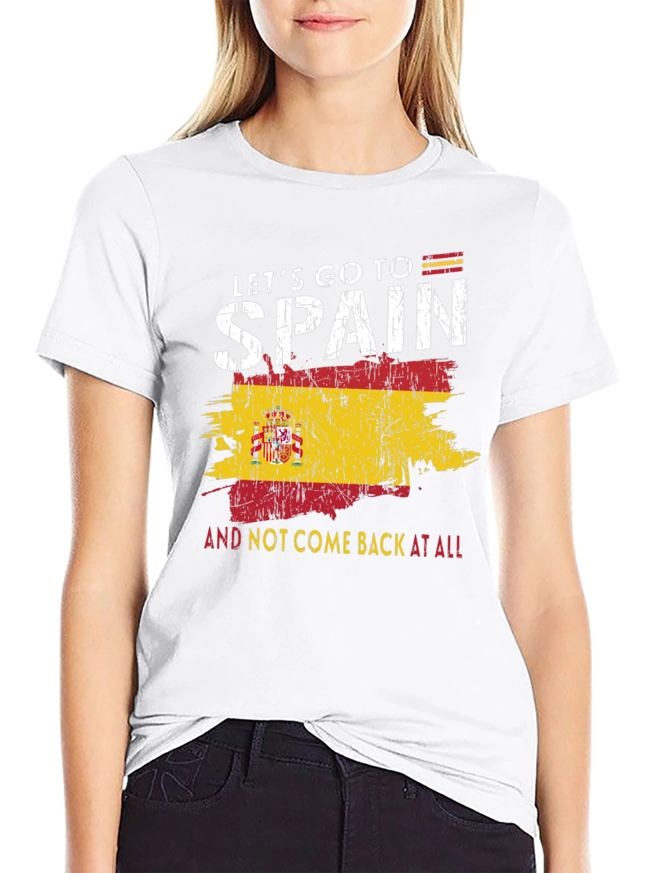 Spain Flag Graphic T-Shirt - Lets Go To Spain