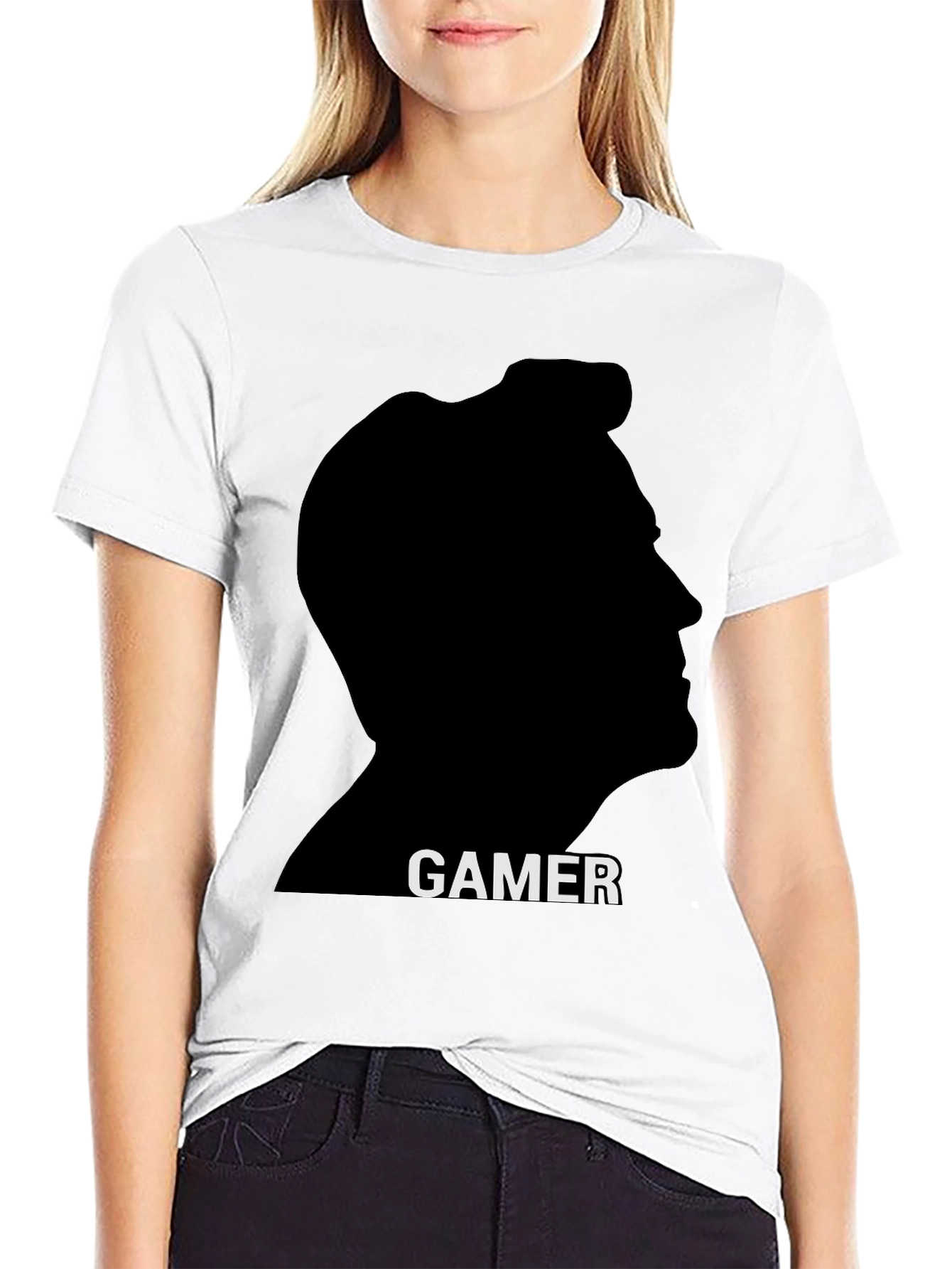 Gamer Silhouette T-Shirt - Black