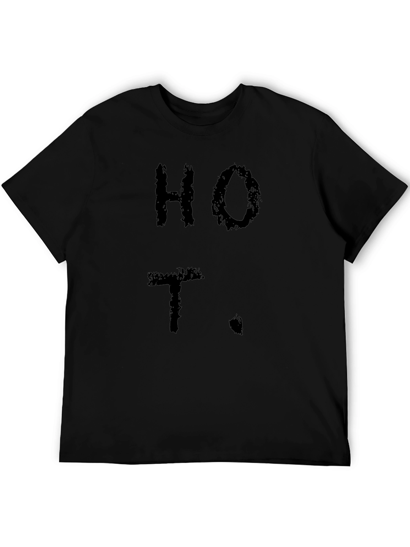 HOT. Black Graphic T-Shirt - Bold Statement Tee