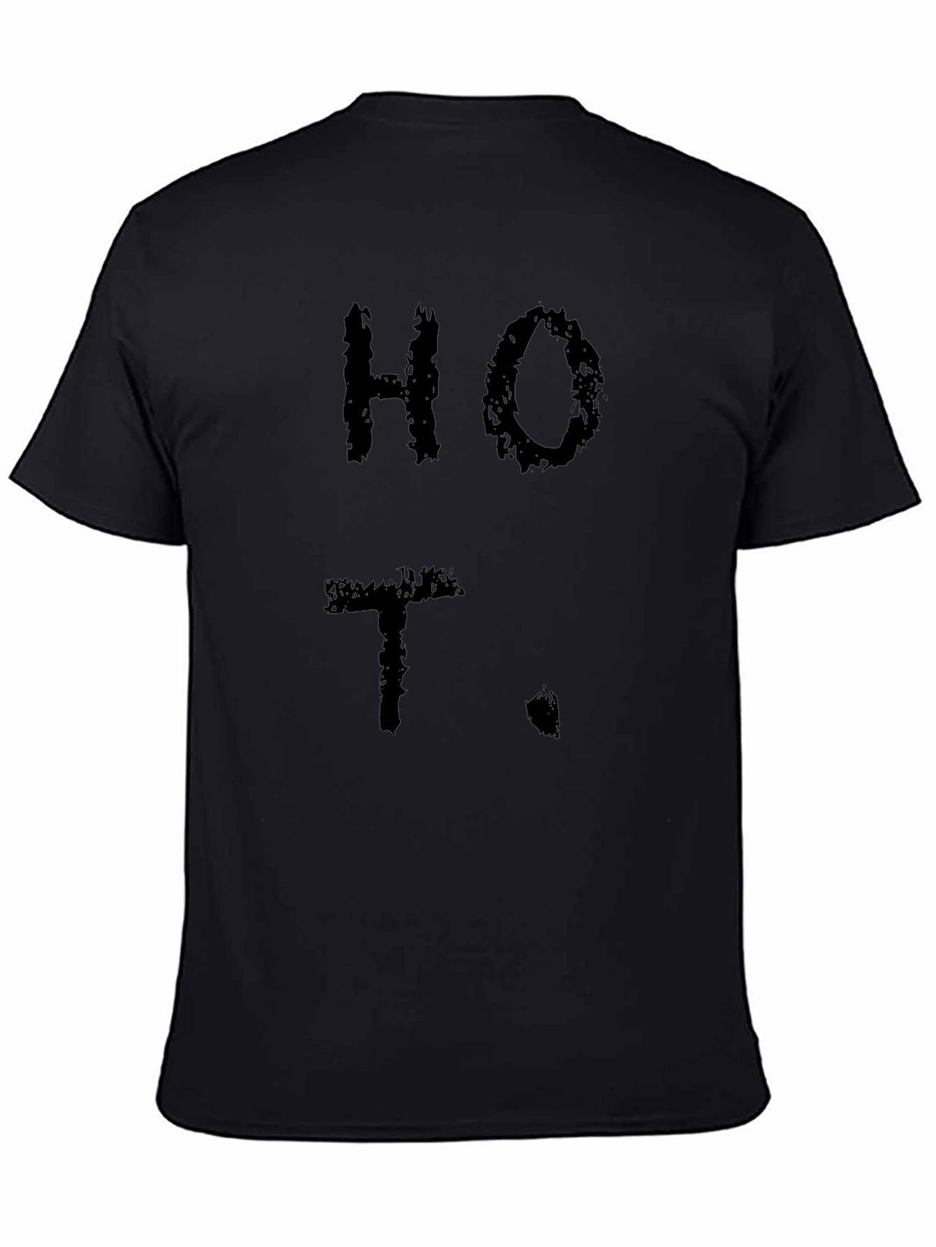 HOT. Black Graphic T-Shirt - Bold Statement Tee