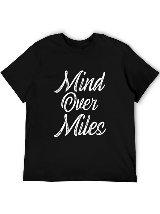 Mind Over Miles Graphic Tee - Black Cotton