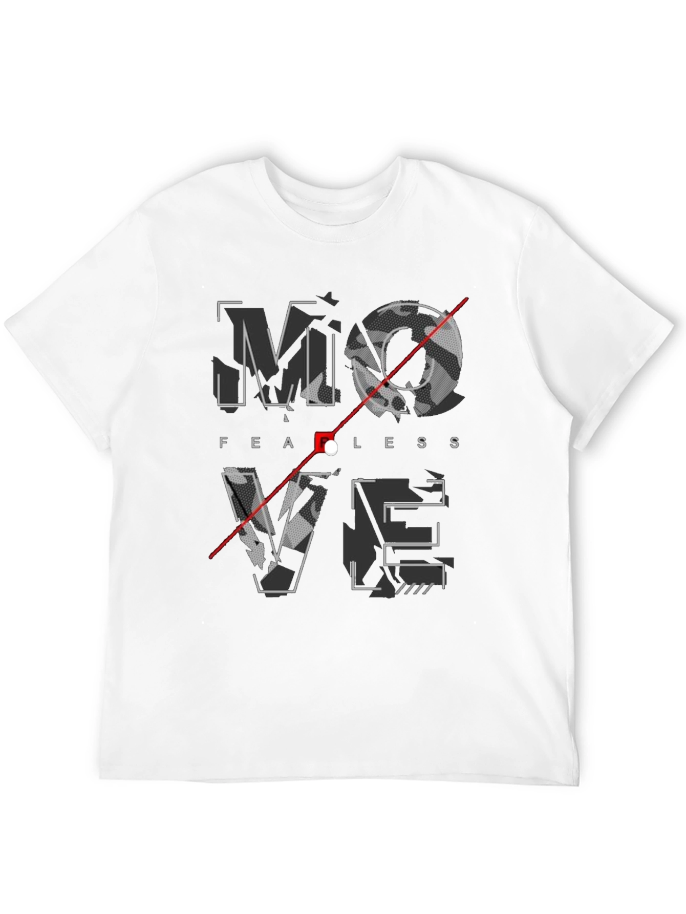 Fearless Move Graphic Print Crew Neck T-Shirt