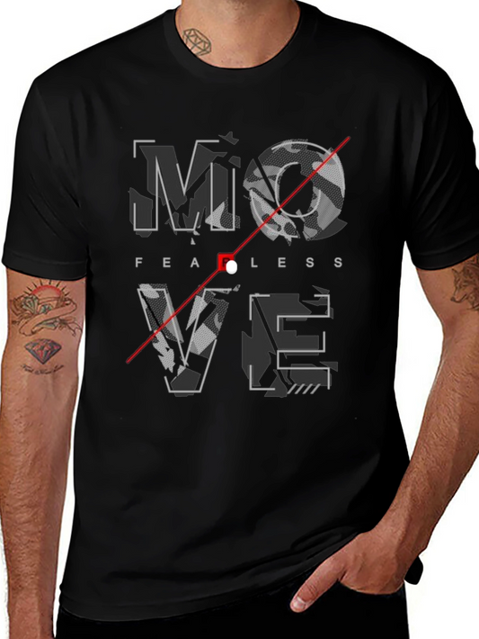 Fearless Move Graphic Print Crew Neck T-Shirt