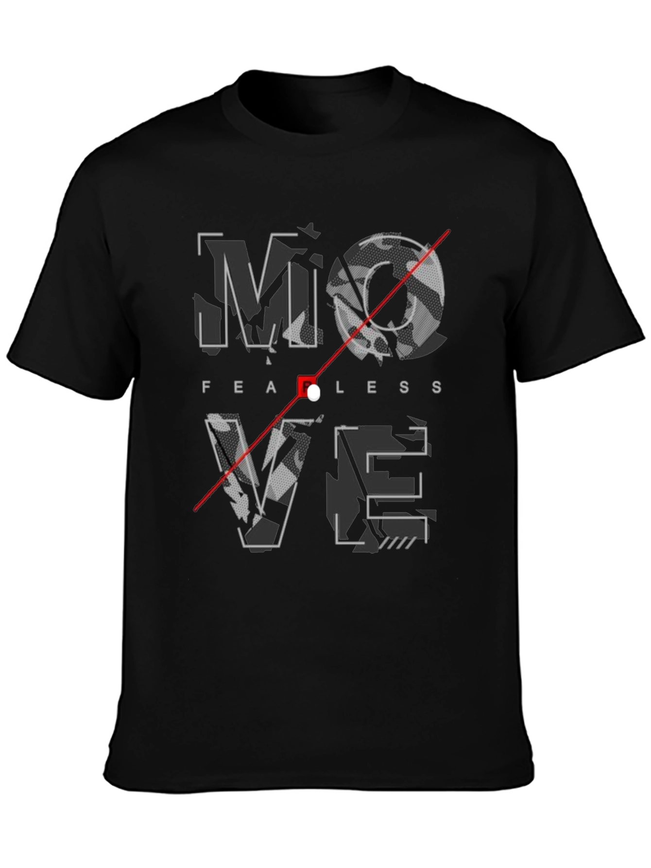 Fearless Move Graphic Print Crew Neck T-Shirt
