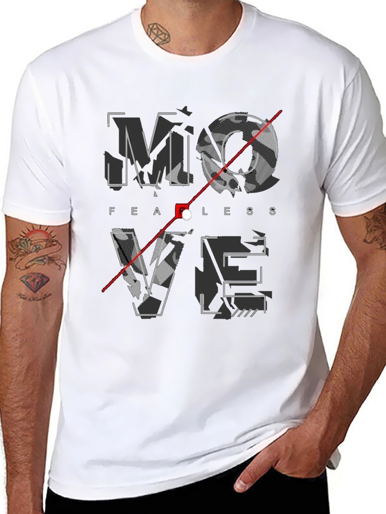 Fearless Move Graphic Print Crew Neck T-Shirt