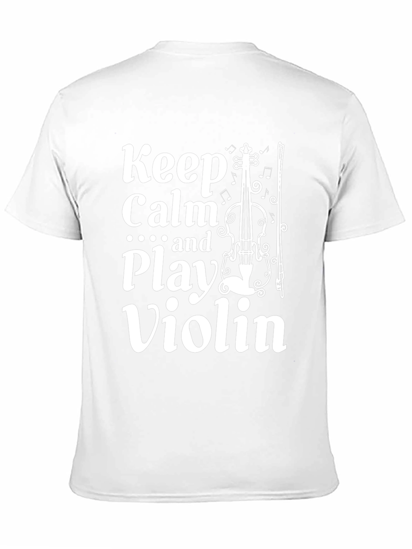 Keep Calm and Play Violin Black T-Shirt