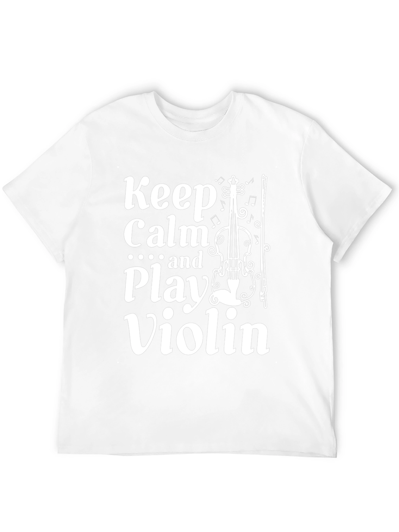 Keep Calm and Play Violin Black T-Shirt