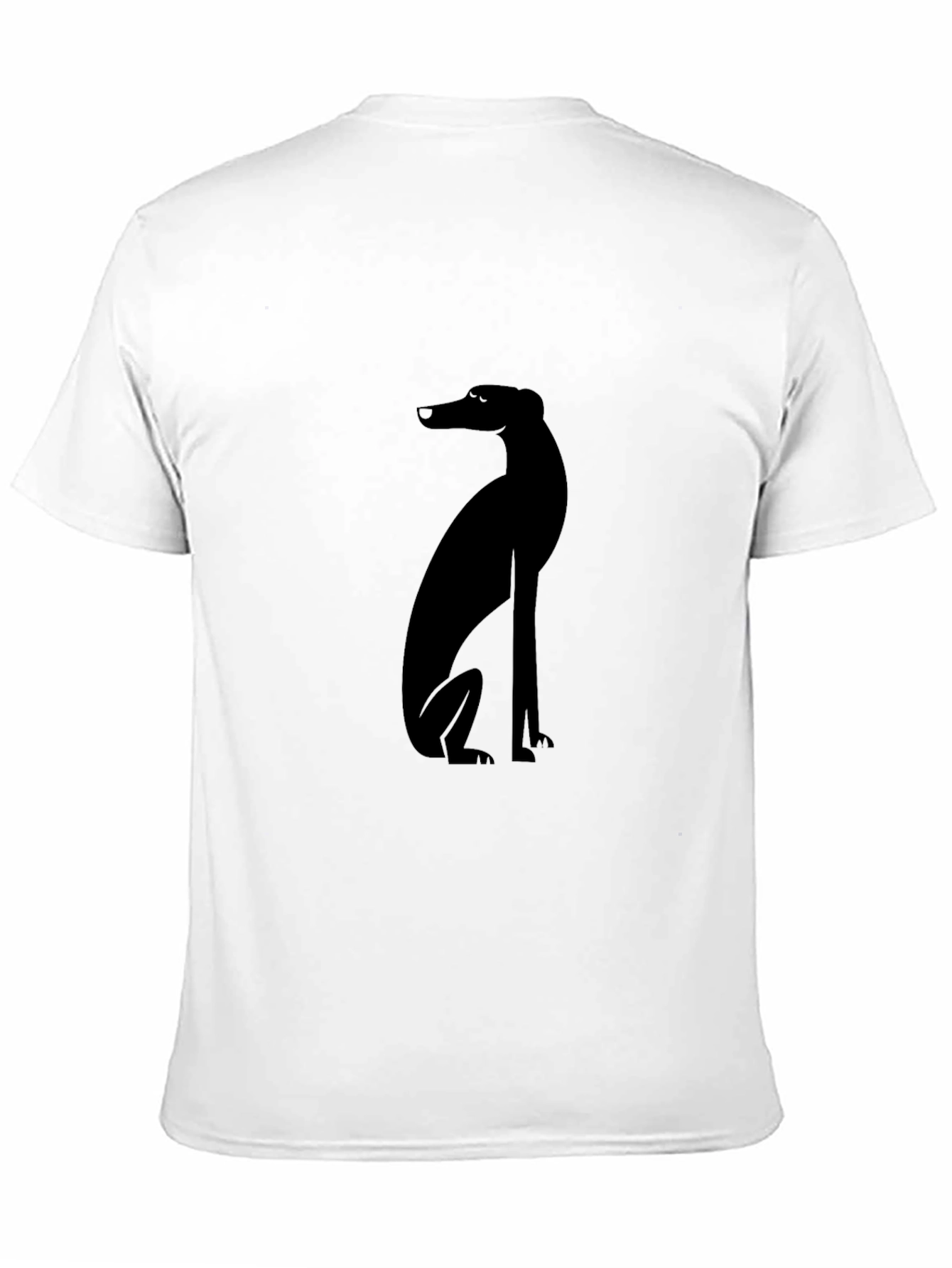 Modern Black Greyhound Dog Graphic Tee