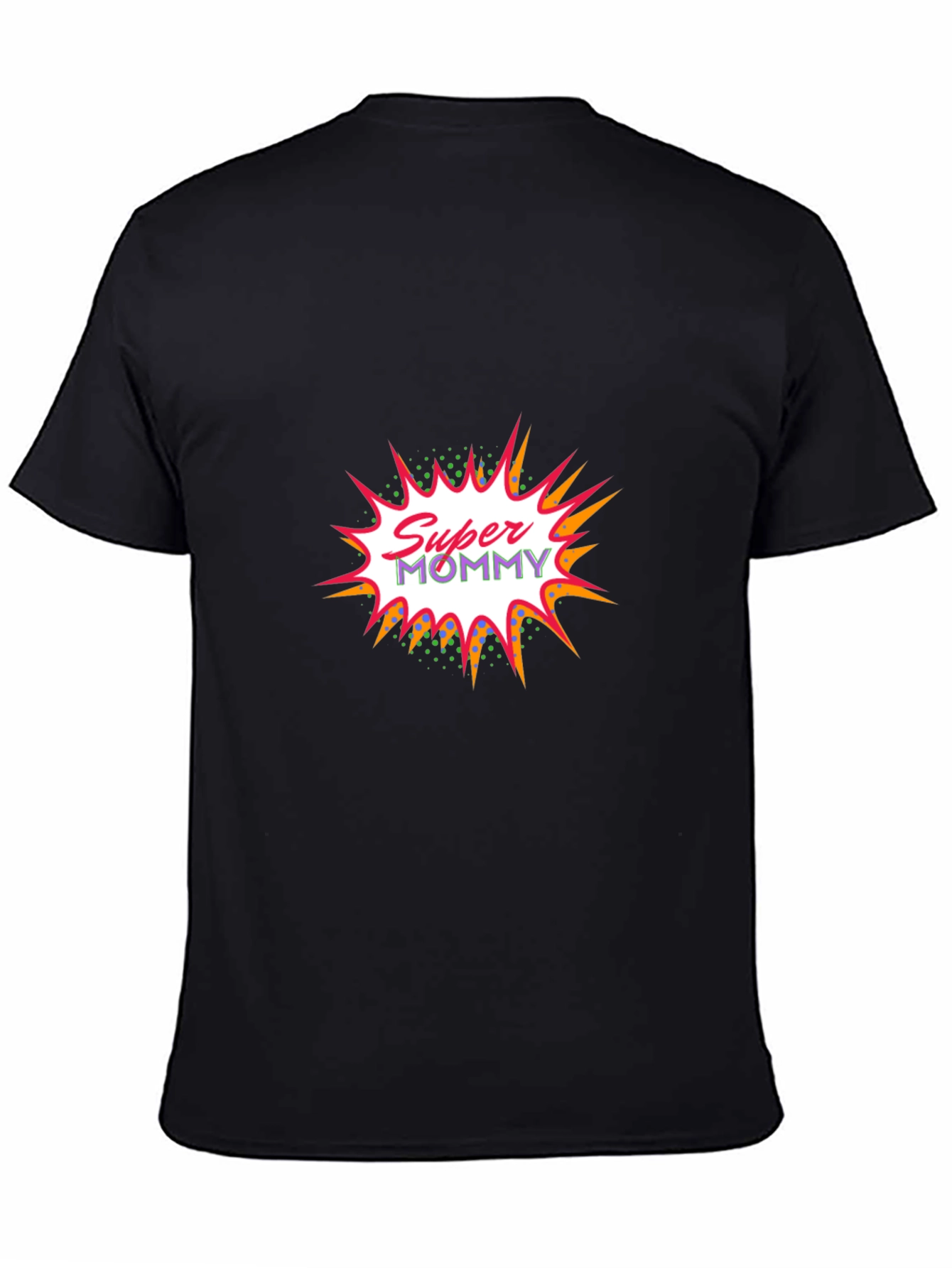 Super Mommy Graphic Tee - Black Cotton Casual T-Shirt