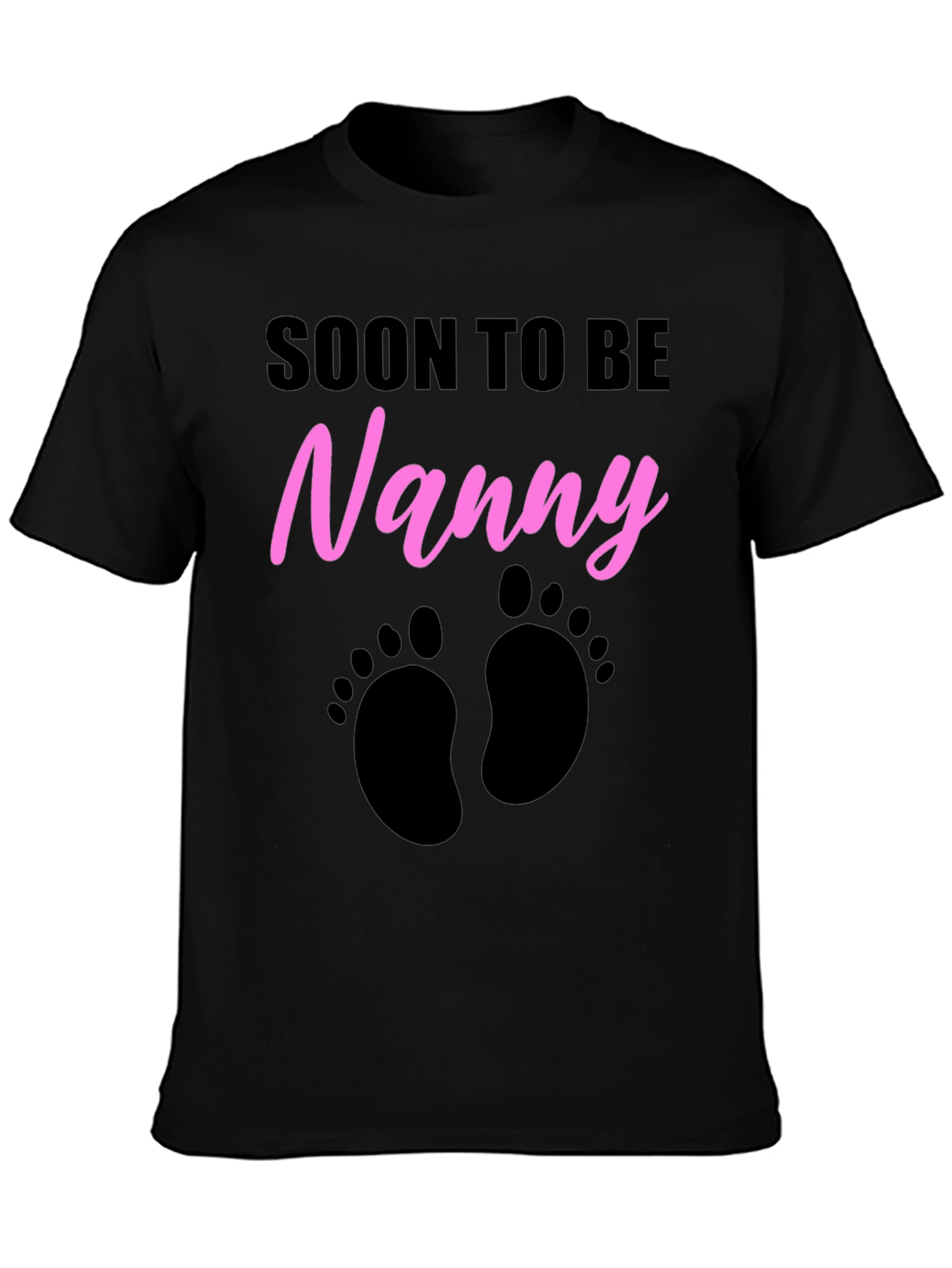 Soon to Be Nanny T-Shirt - Baby Footprints Design