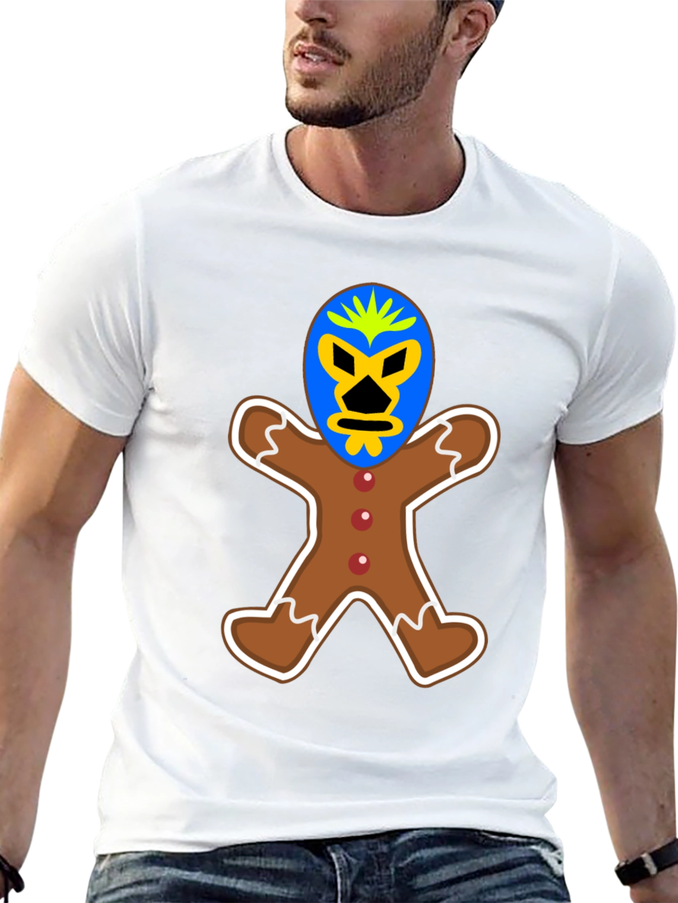 Gingerbread Luchador T-Shirt - Unique Design!