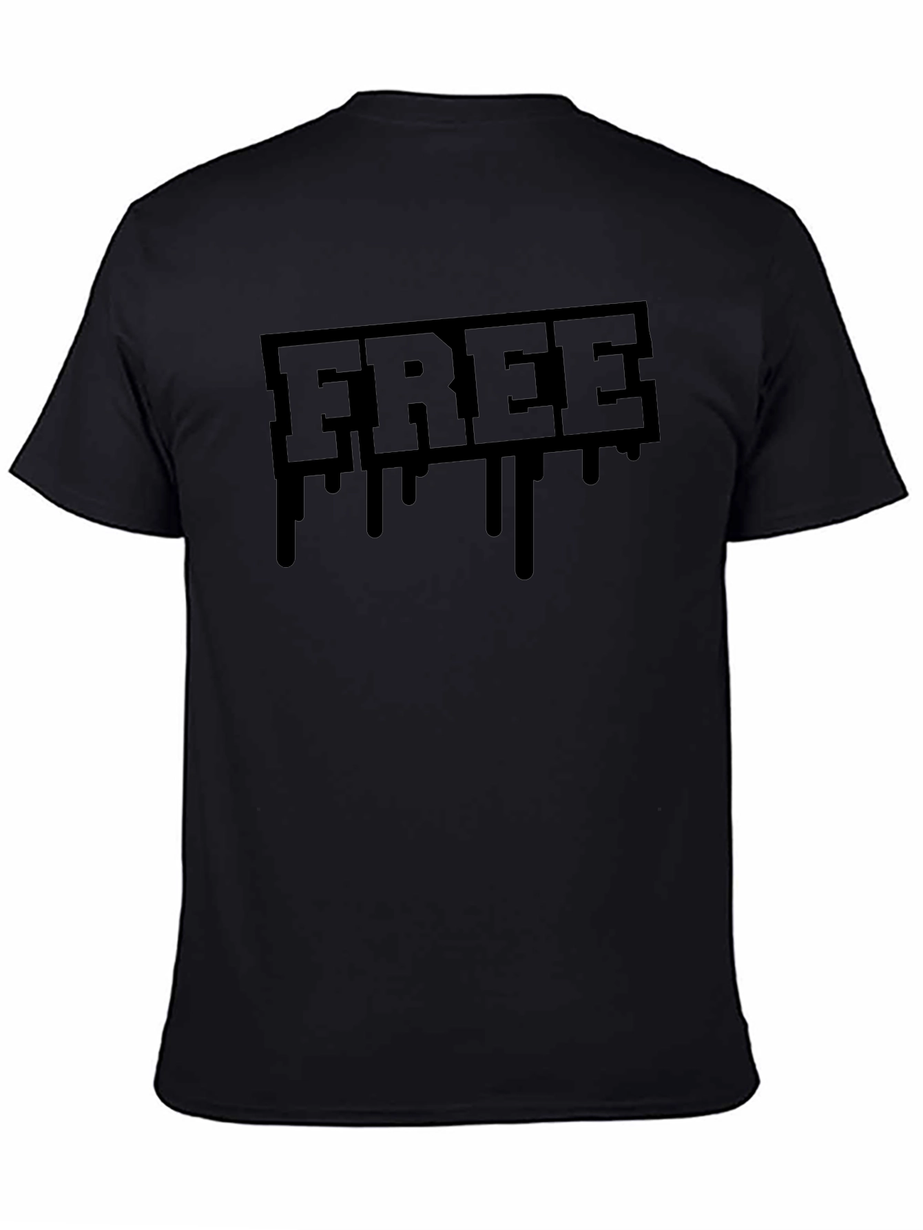 Black Drip FREE Graphic Tee - Streetwear Style