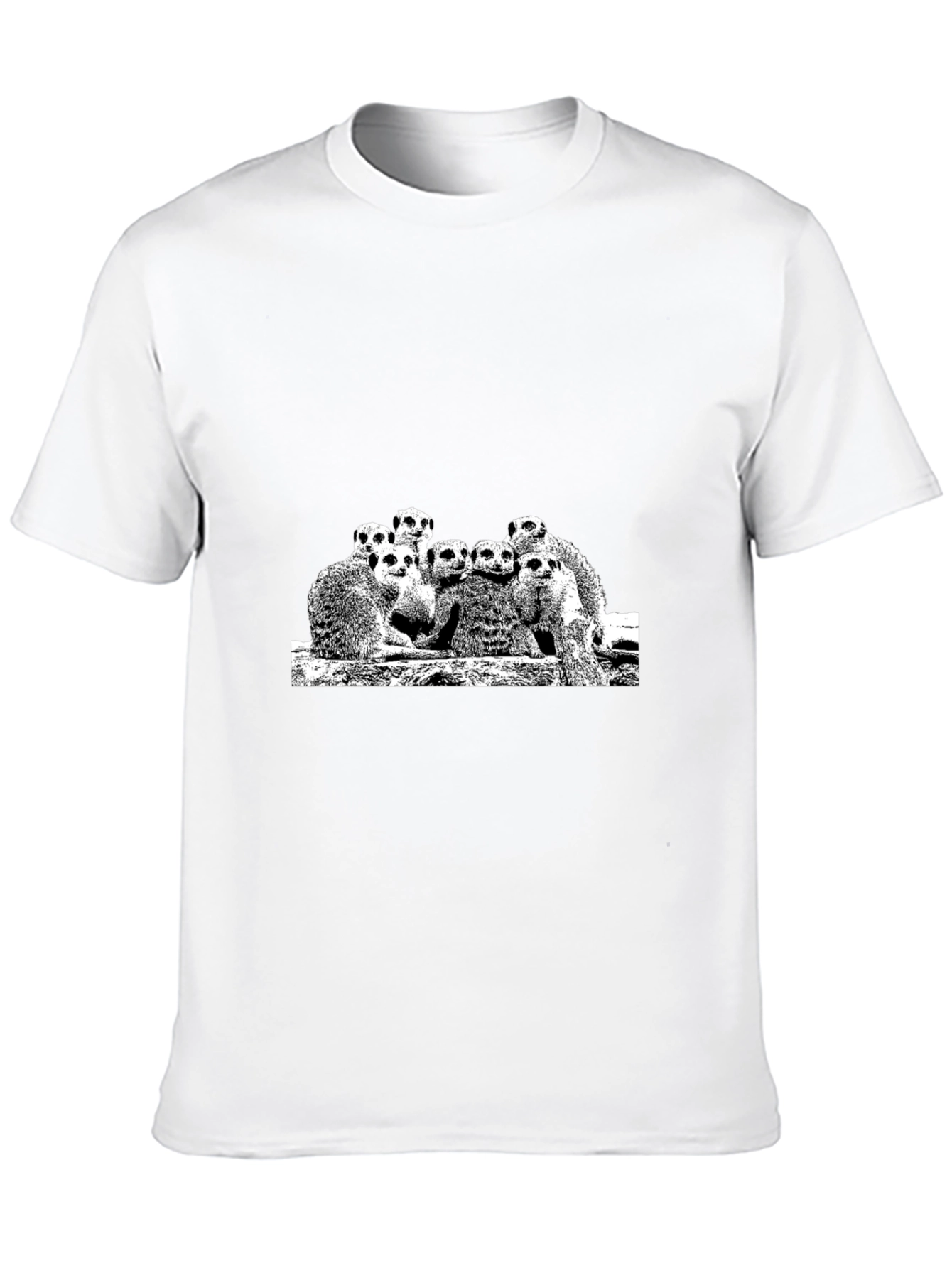 Meerkat Family Graphic Black Tee