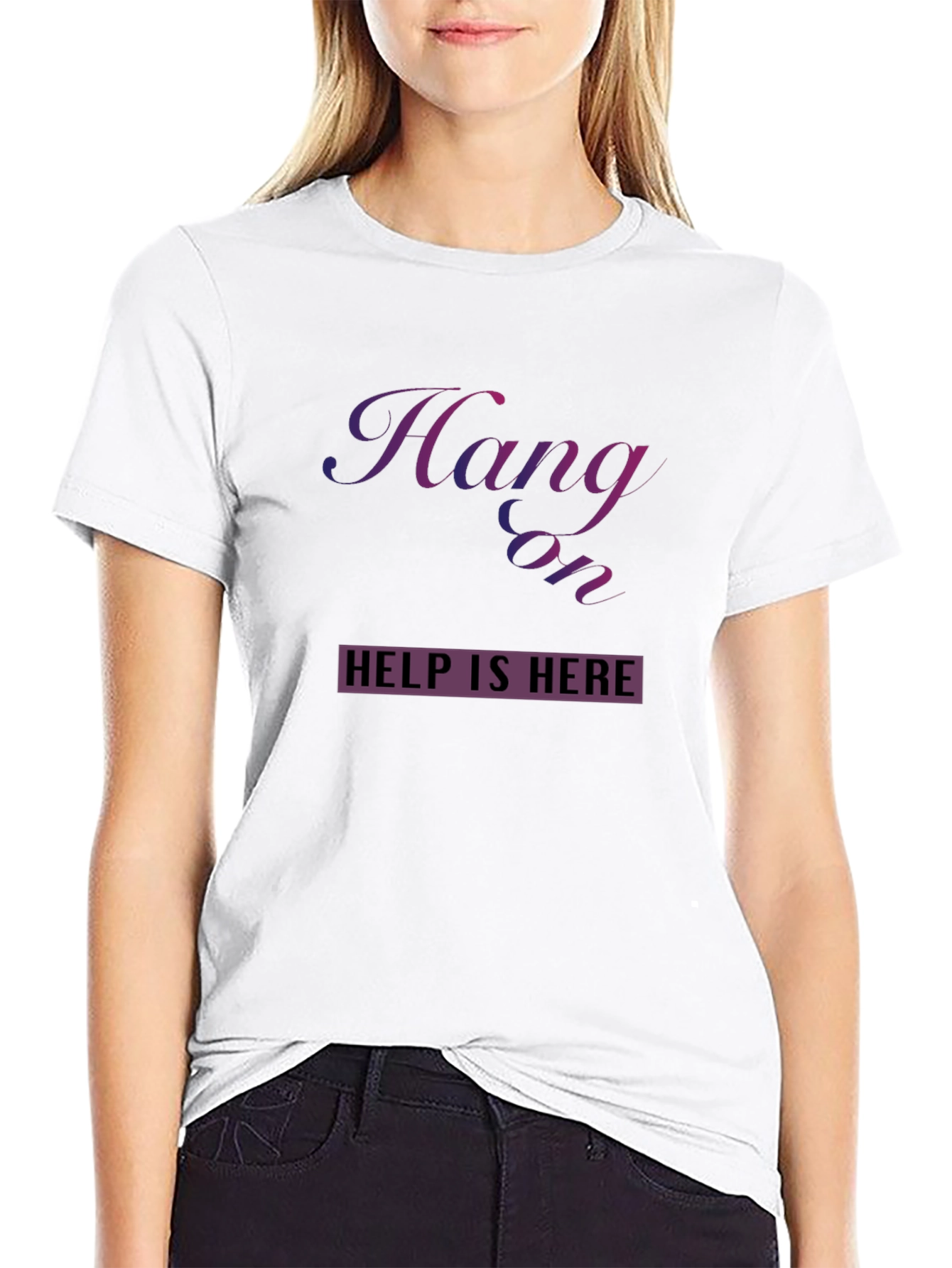 Hang On Help Is Here Graphic Tee - Unisex