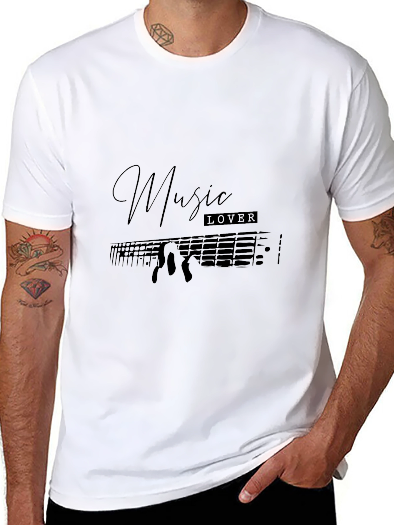 Music Lover Black T-Shirt