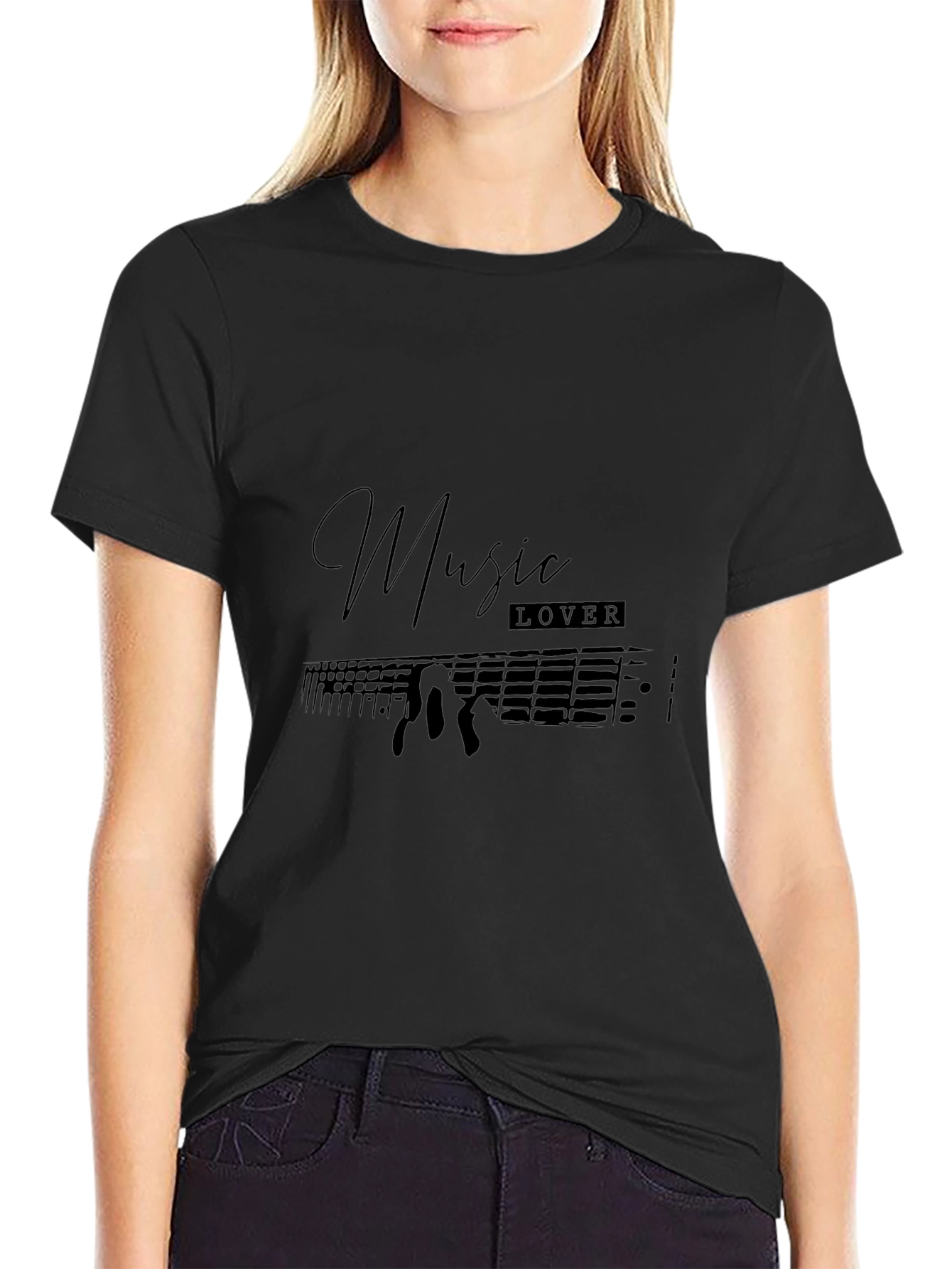 Music Lover Black T-Shirt
