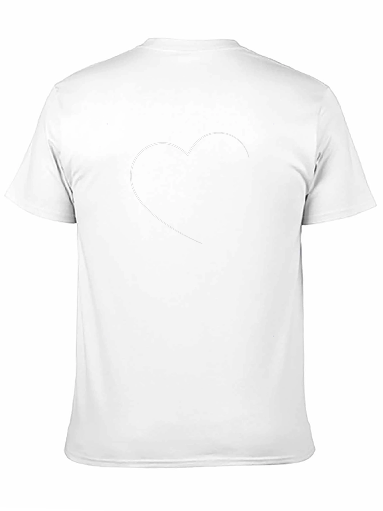 Minimalist Heart Outline Black Tee