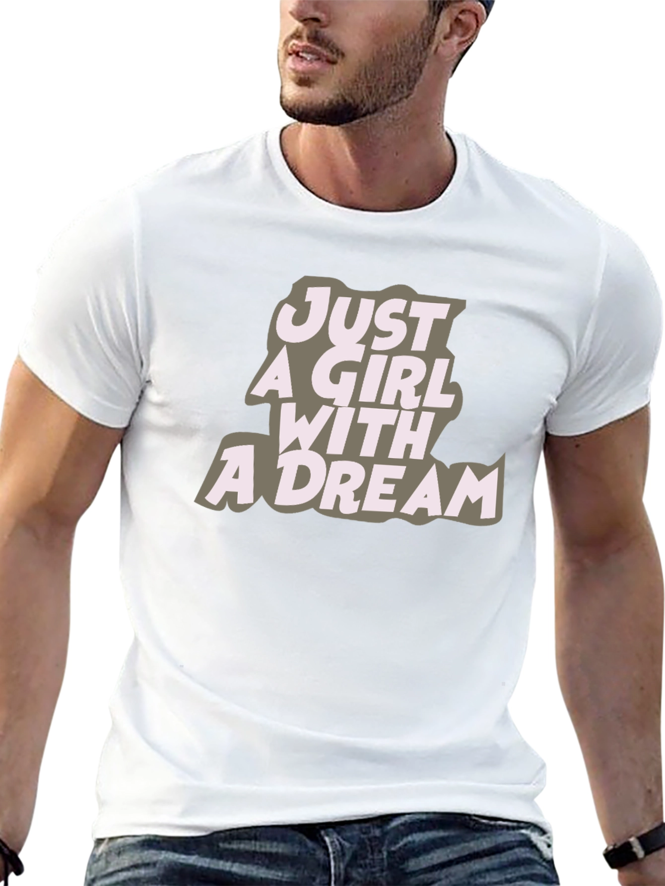 Just A Girl With A Dream Black Graphic Tee