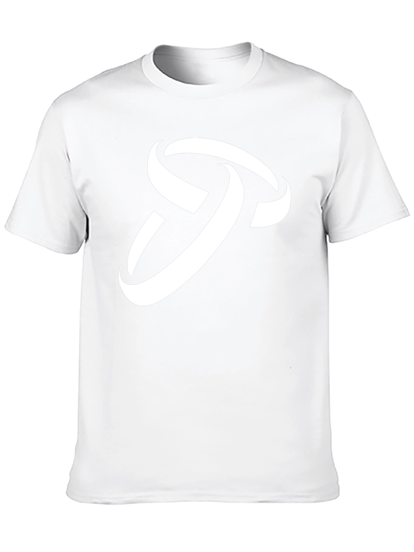 Stylish Black T-Shirt with Abstract White Logo