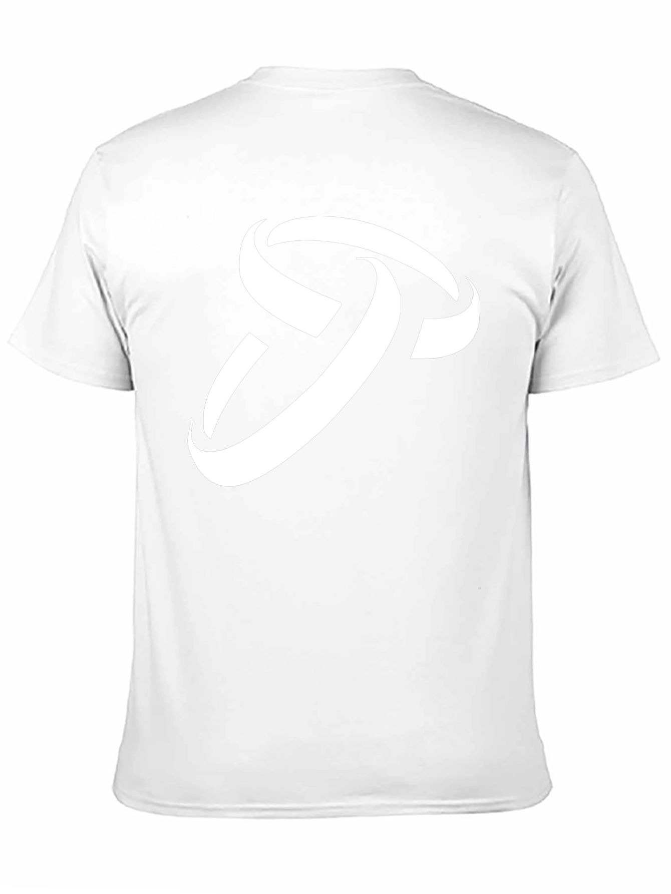 Stylish Black T-Shirt with Abstract White Logo