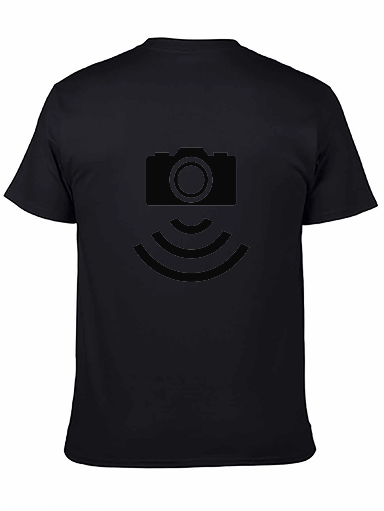 Camera Icon T-Shirt - Black Modern Design