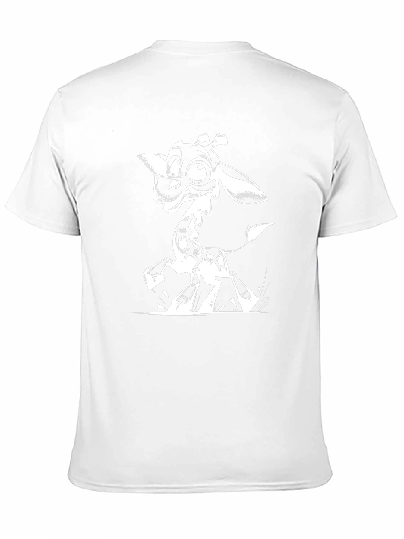 Black Giraffe Cartoon Graphic Tee