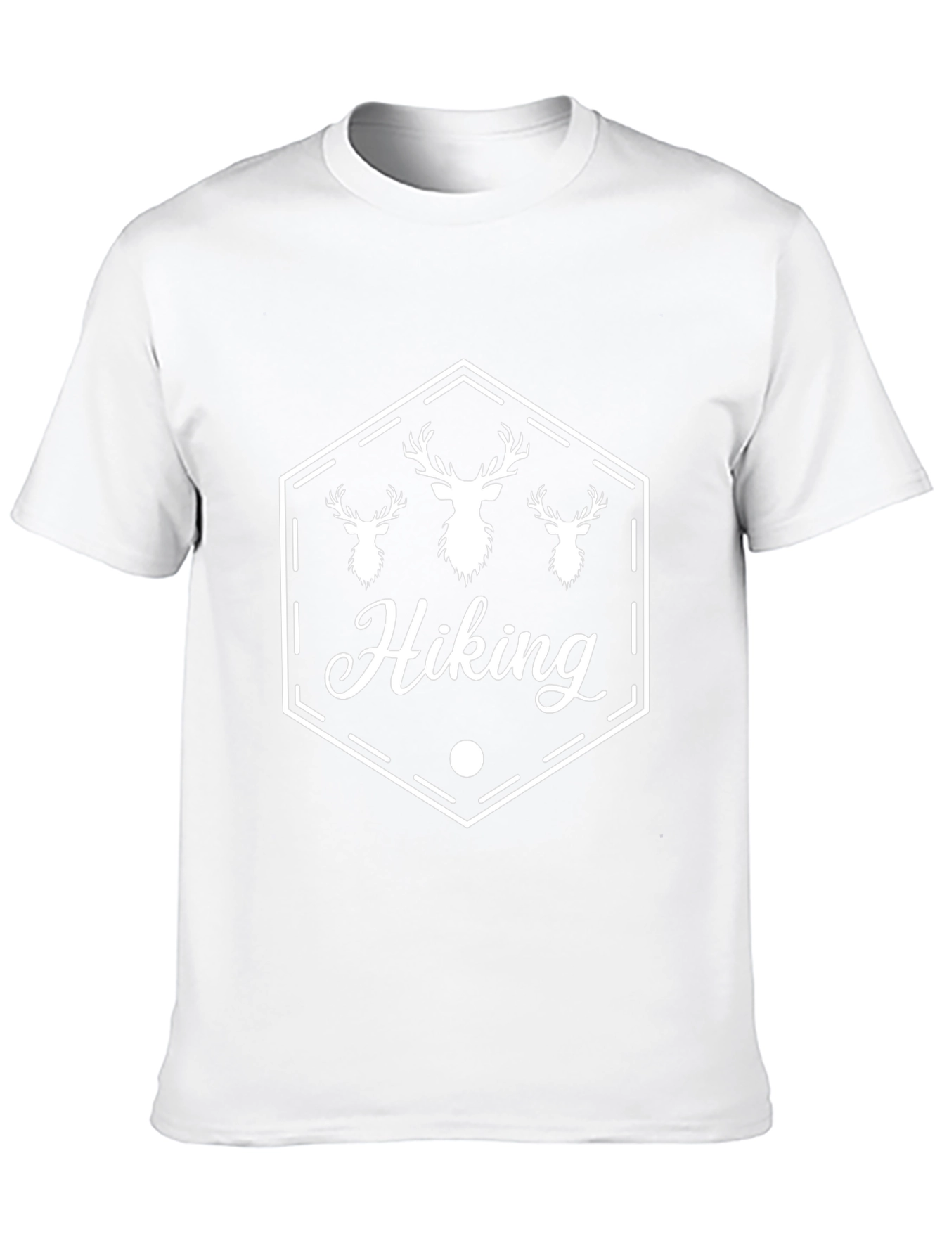 Hiking Deer Graphic T-Shirt - Black