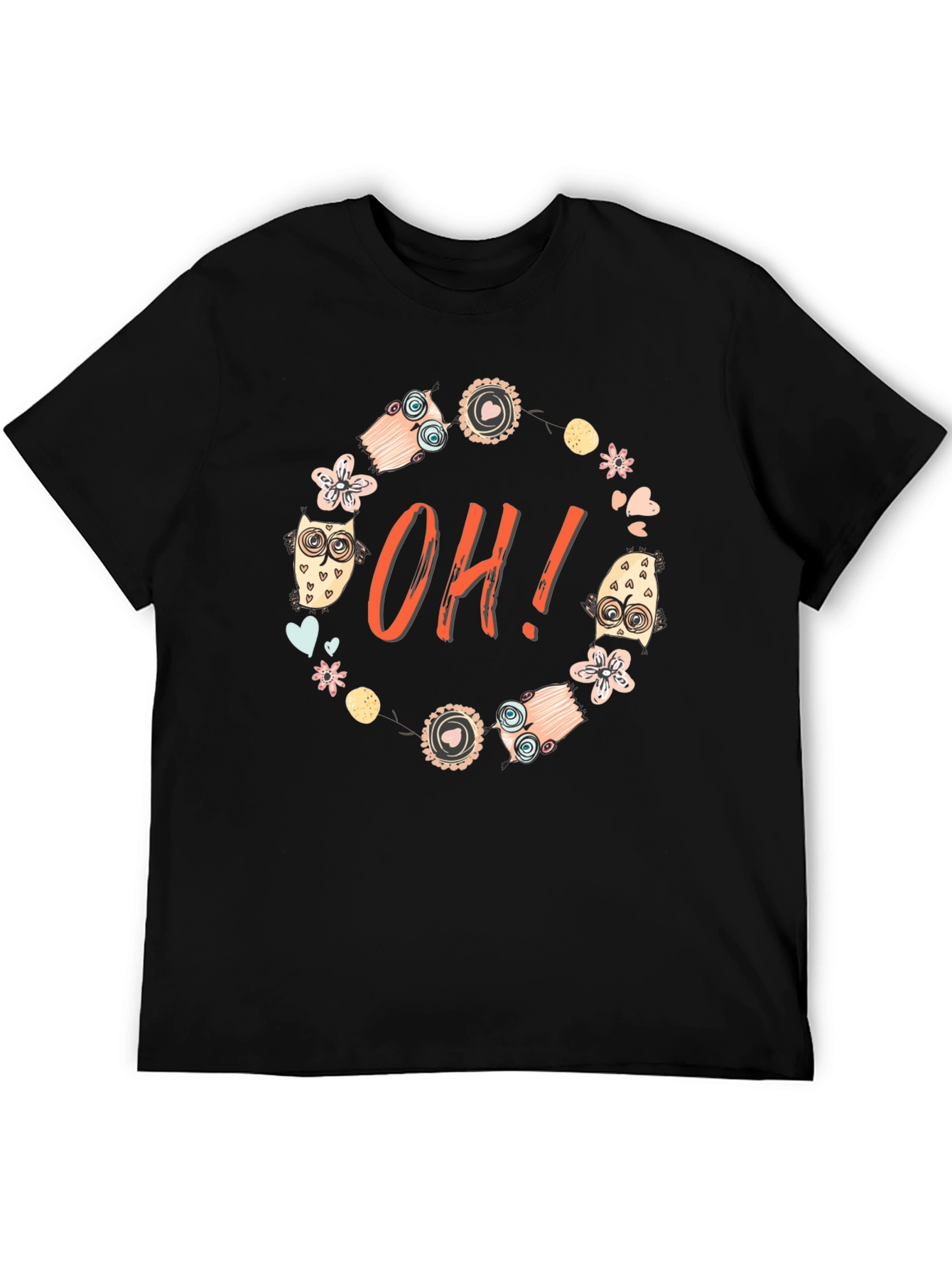 OH! Owl T-Shirt - Whimsical Graphic Tee