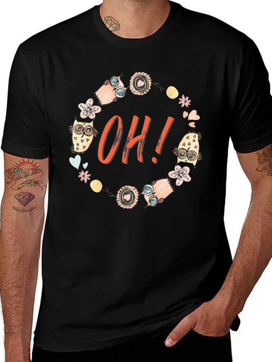OH! Owl T-Shirt - Whimsical Graphic Tee