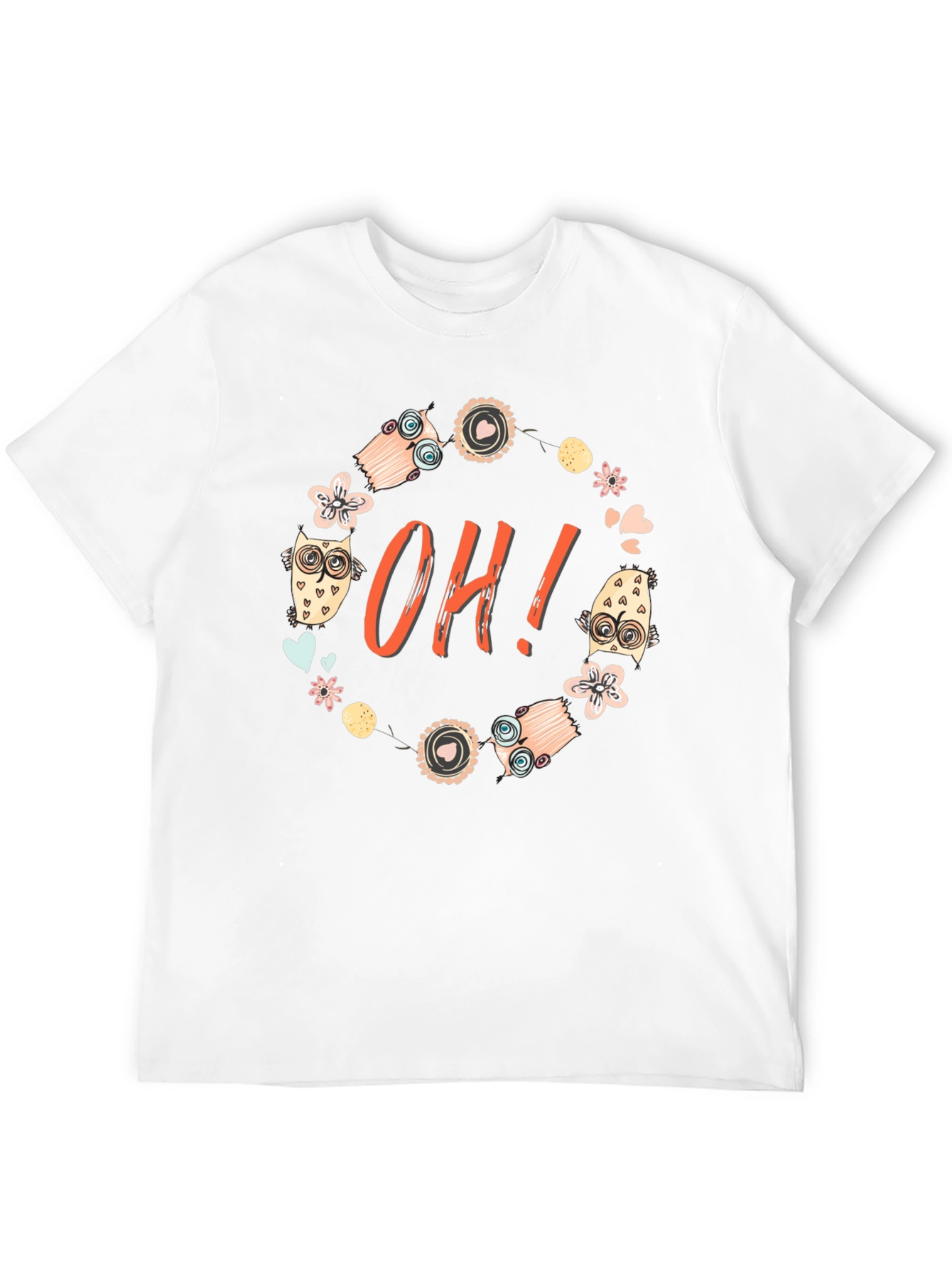 OH! Owl T-Shirt - Whimsical Graphic Tee