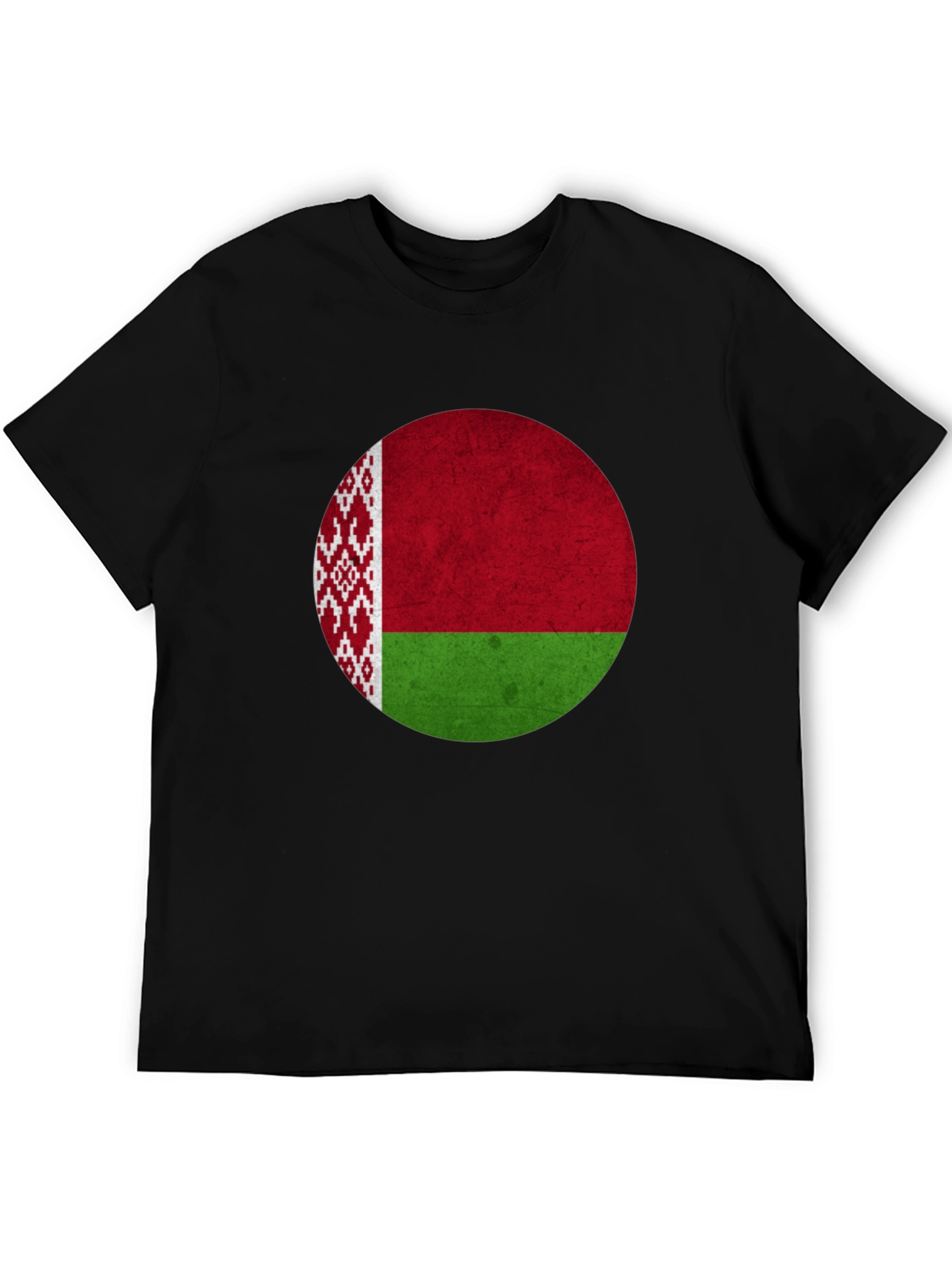 Belarus Flag Graphic T-Shirt - Mens Black Tee