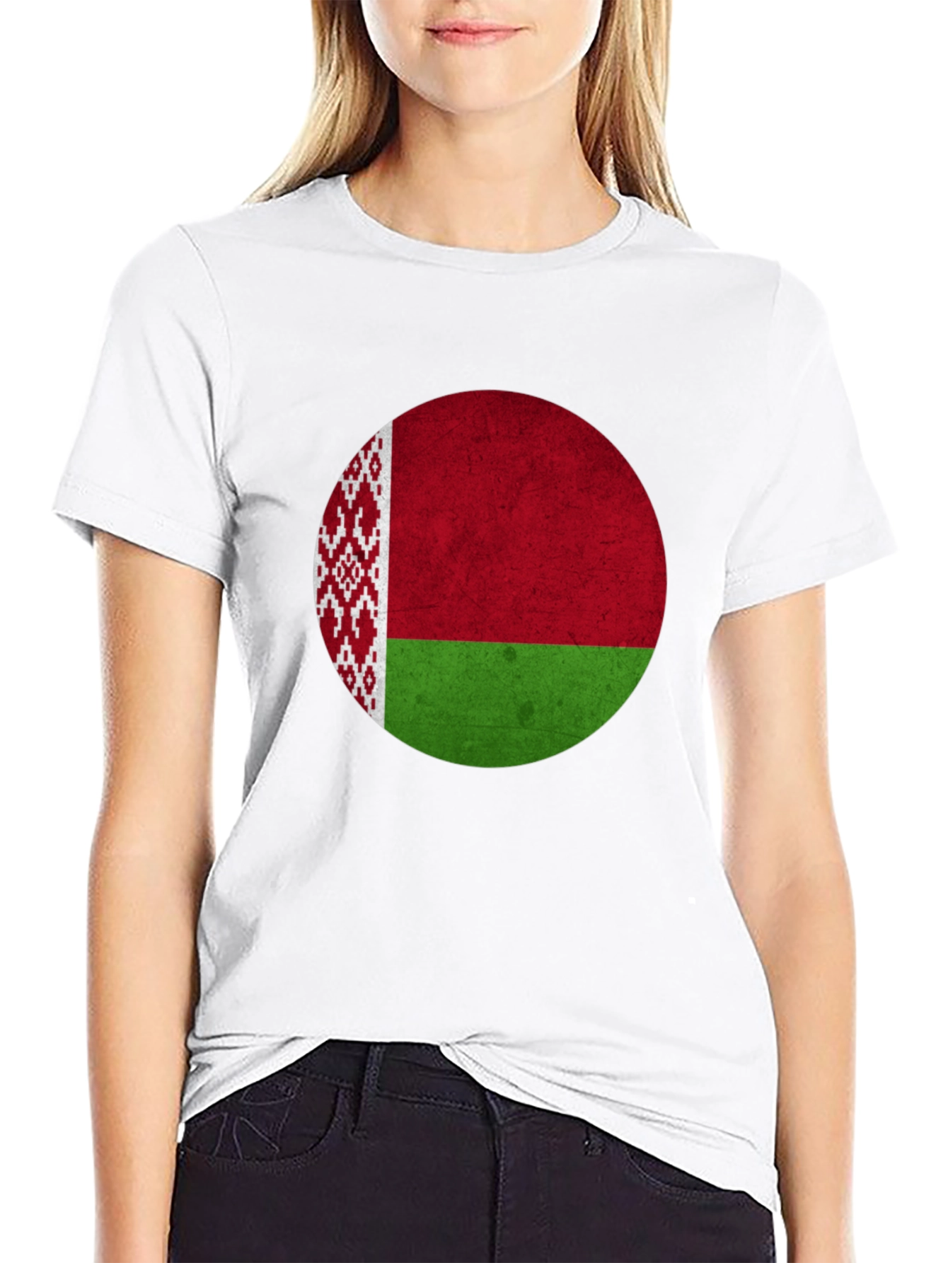 Belarus Flag Graphic T-Shirt - Mens Black Tee