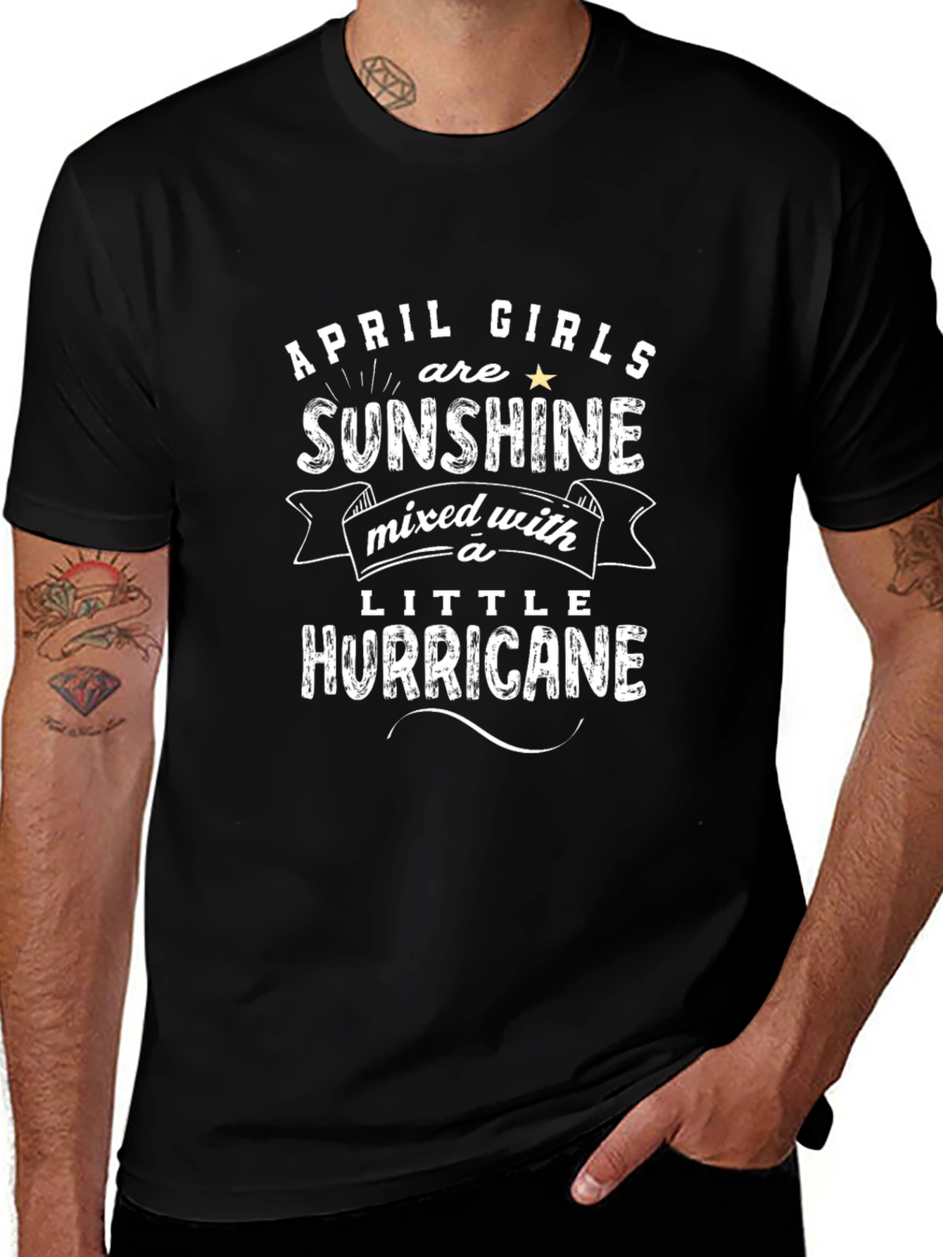 April Girls Sunshine Hurricane Graphic T-Shirt