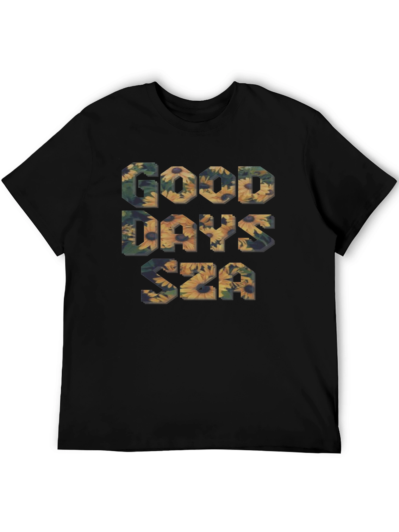 Good Days SZA Floral Graphic Black T-Shirt