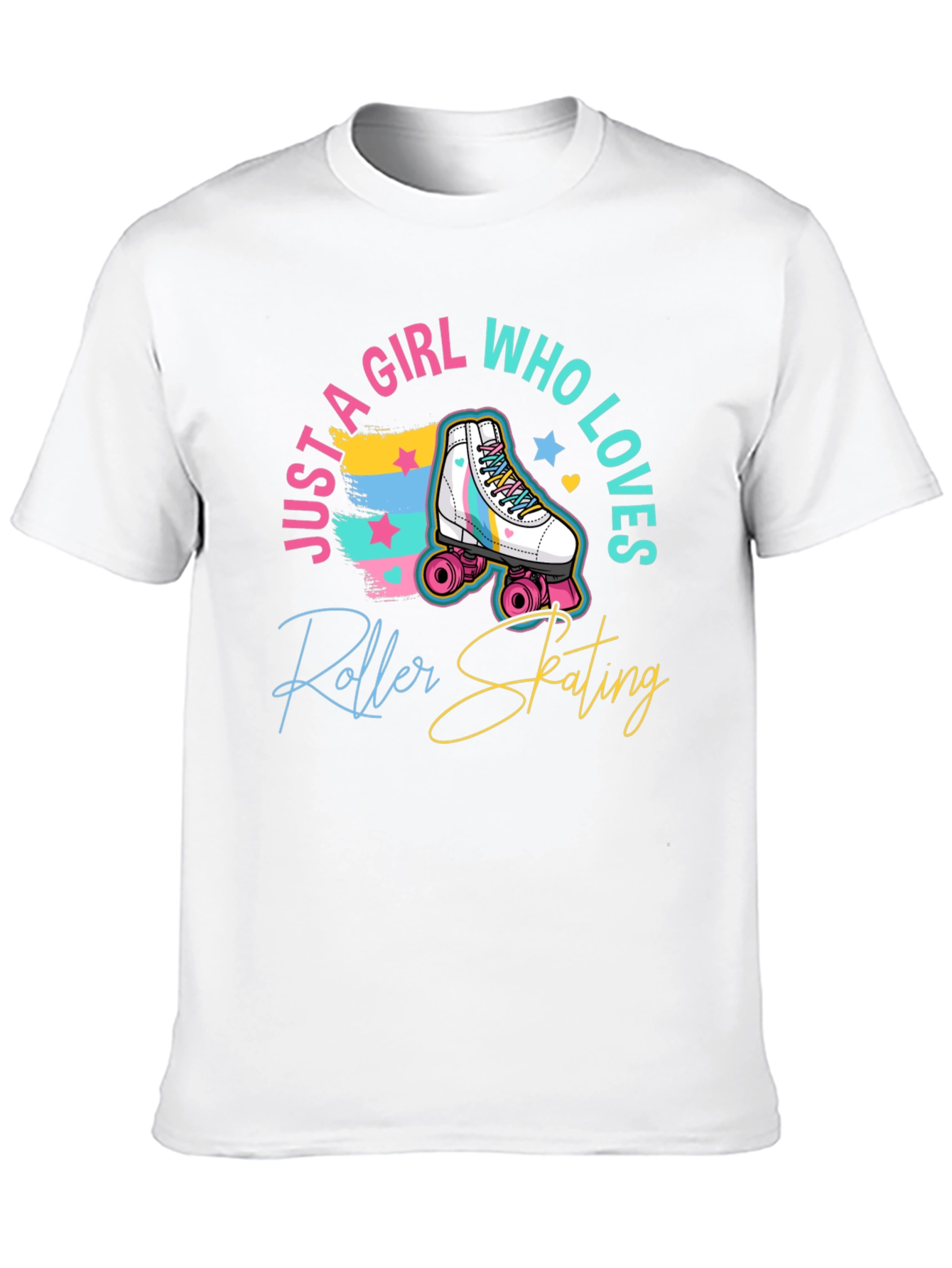Roller Skating Girls T-Shirt - Black Tee
