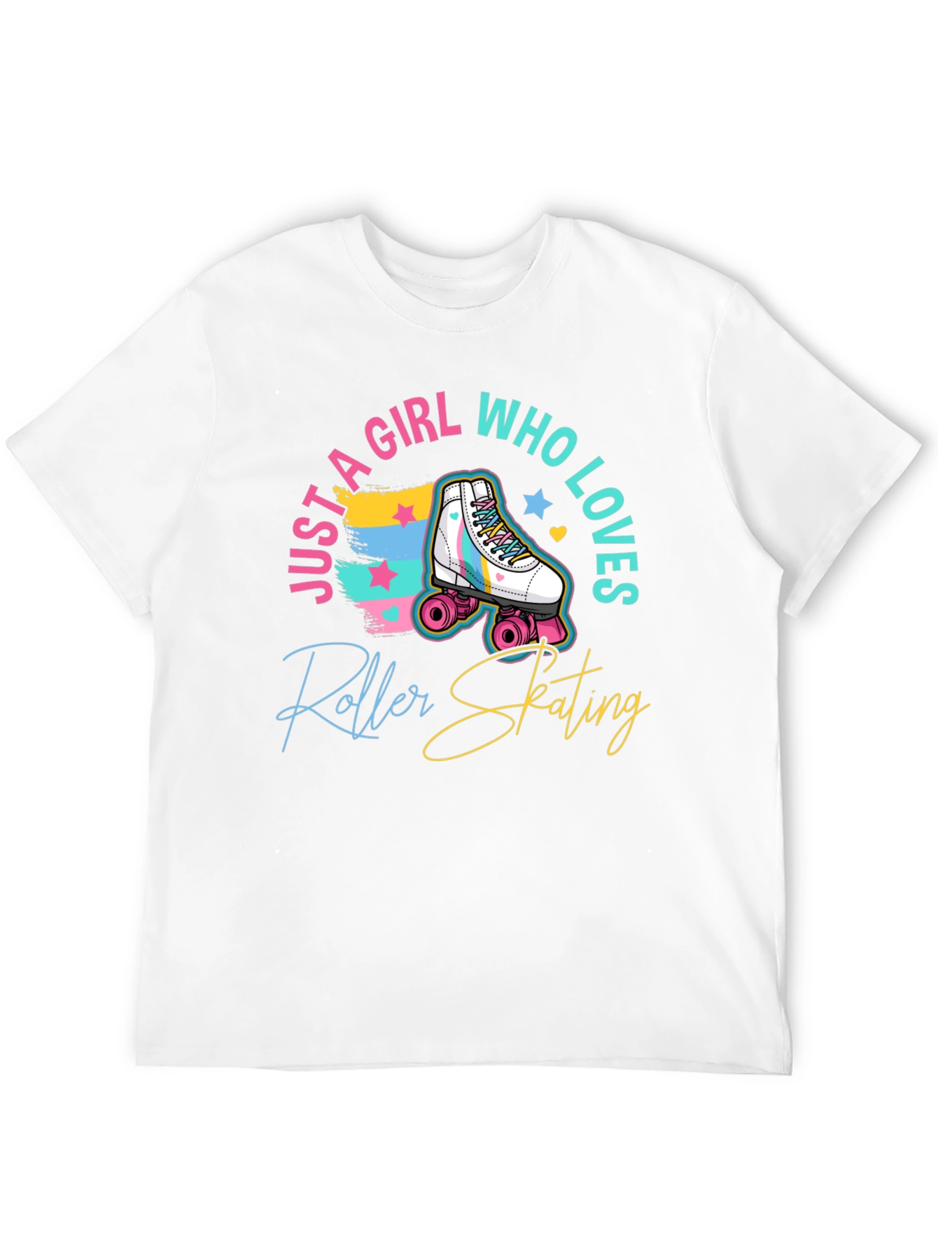 Roller Skating Girls T-Shirt - Black Tee