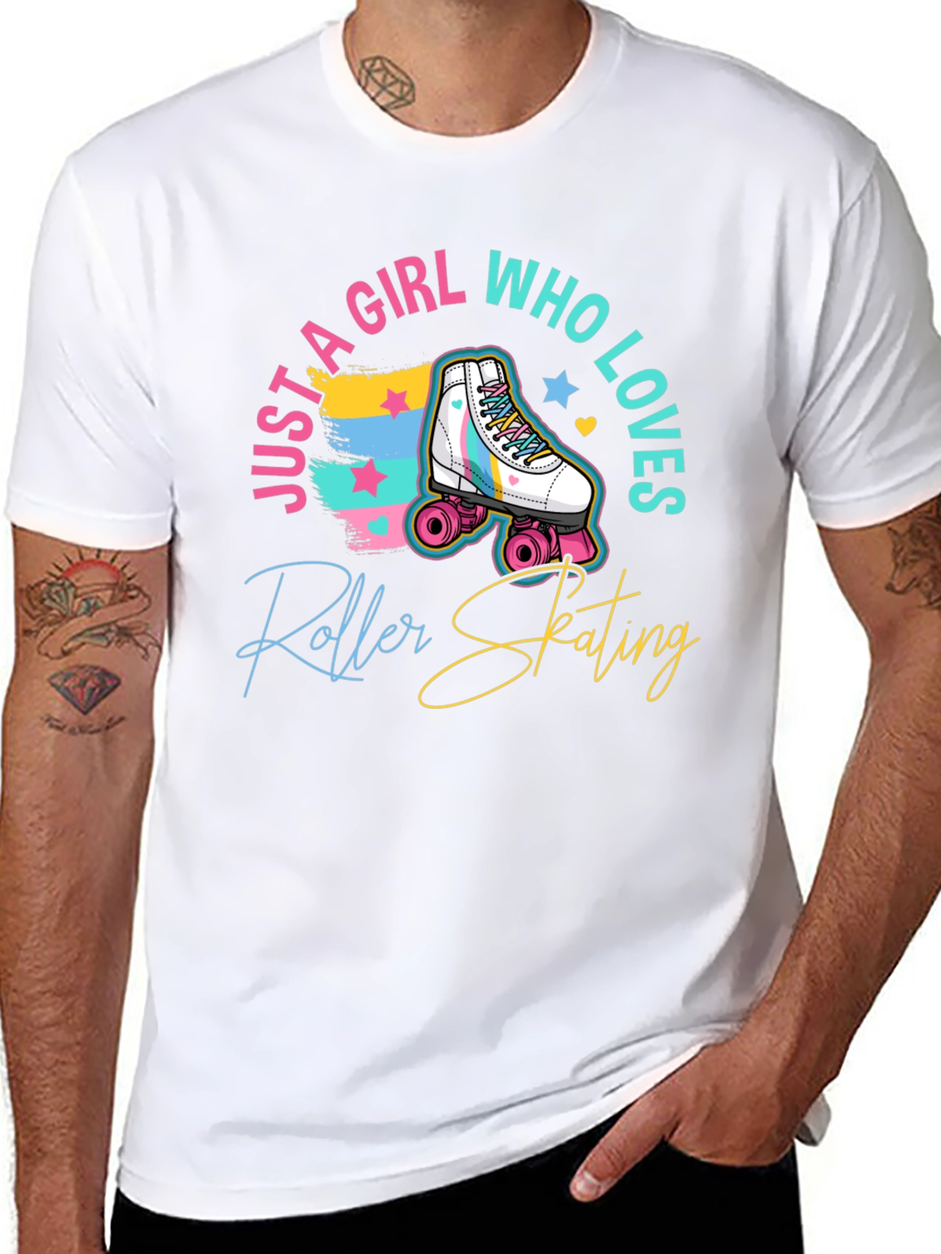 Roller Skating Girls T-Shirt - Black Tee