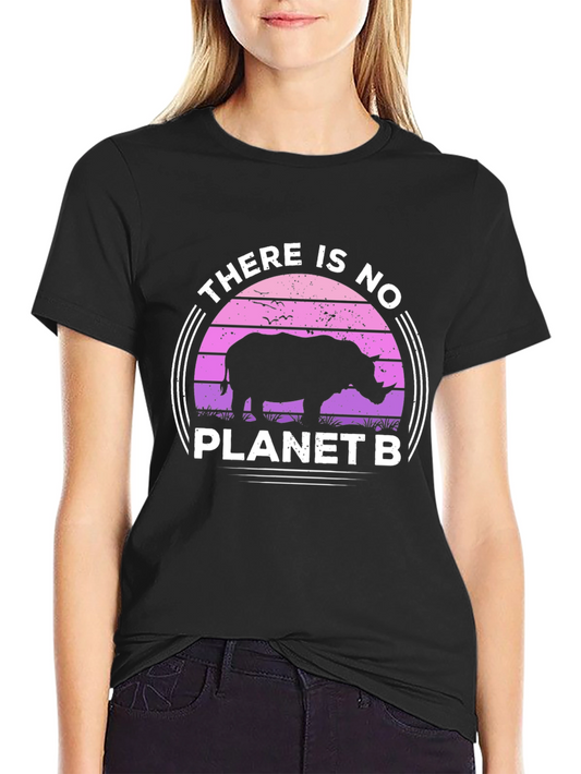 No Planet B Rhino Graphic Tee - Eco-Friendly Shirt