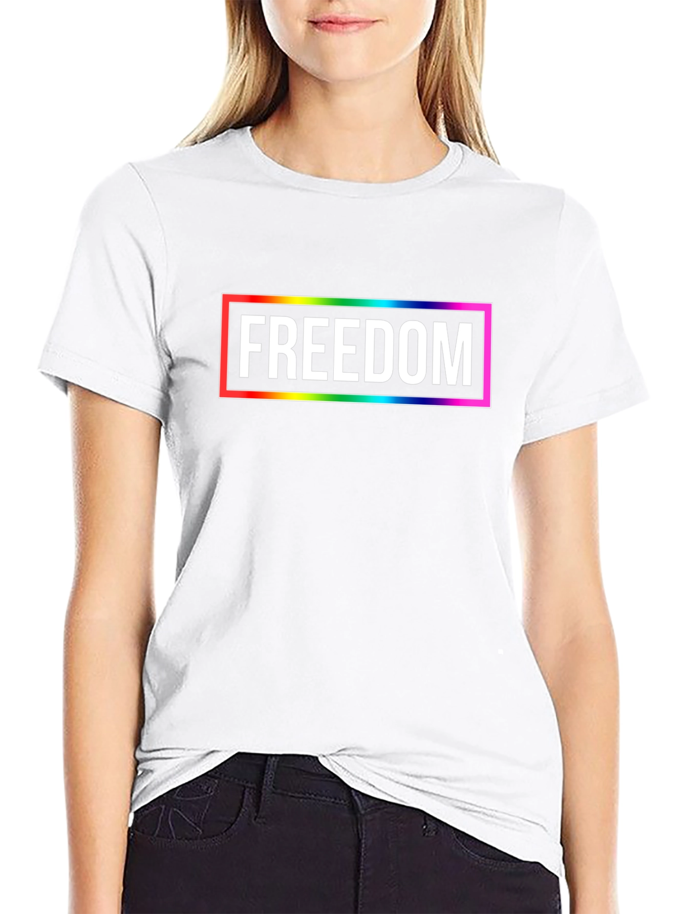 Freedom Rainbow Graphic Tee - Unisex T-Shirt