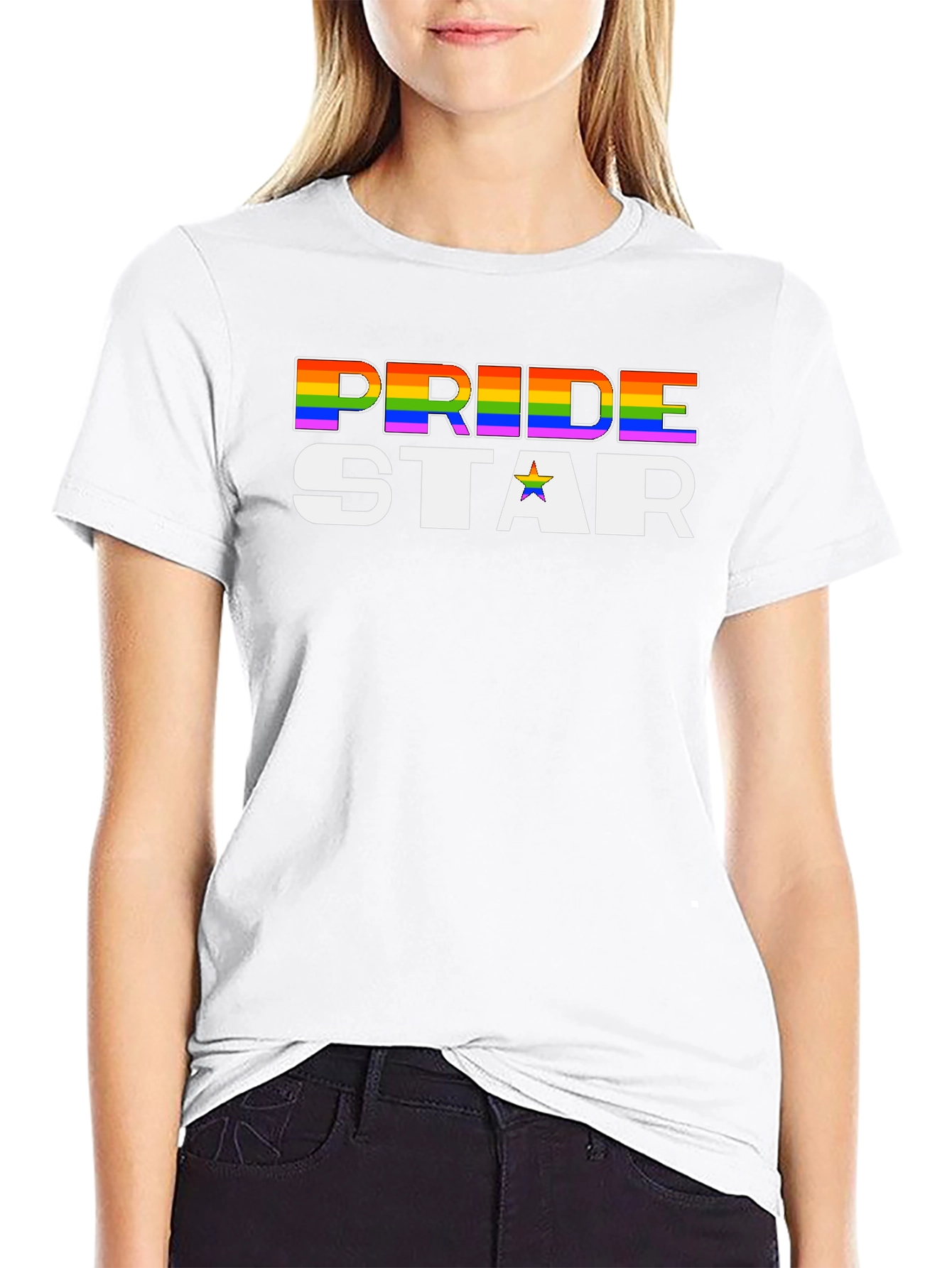Pride Star Graphic T-Shirt - Black