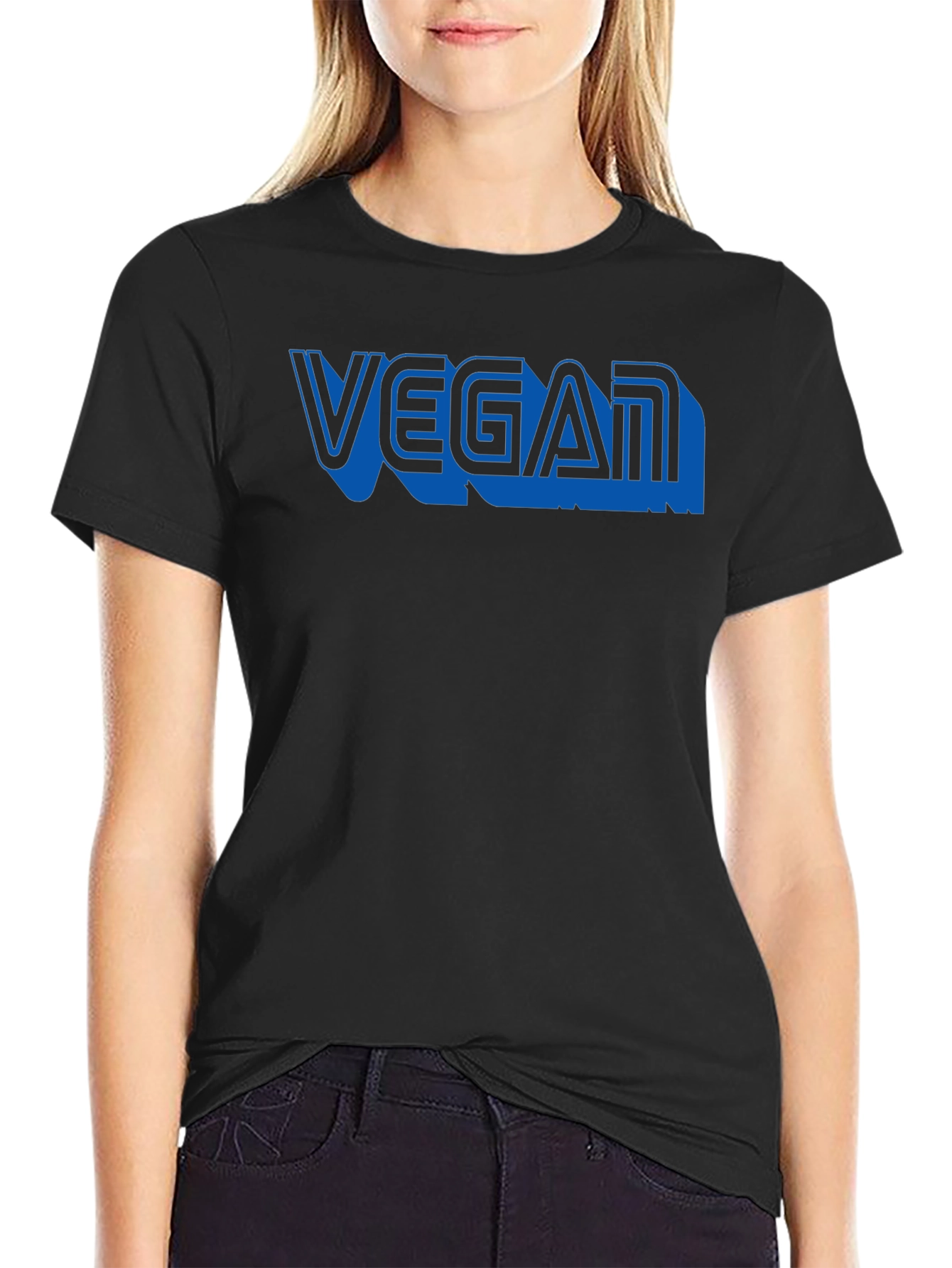 Vegan Graphic Tee - Black