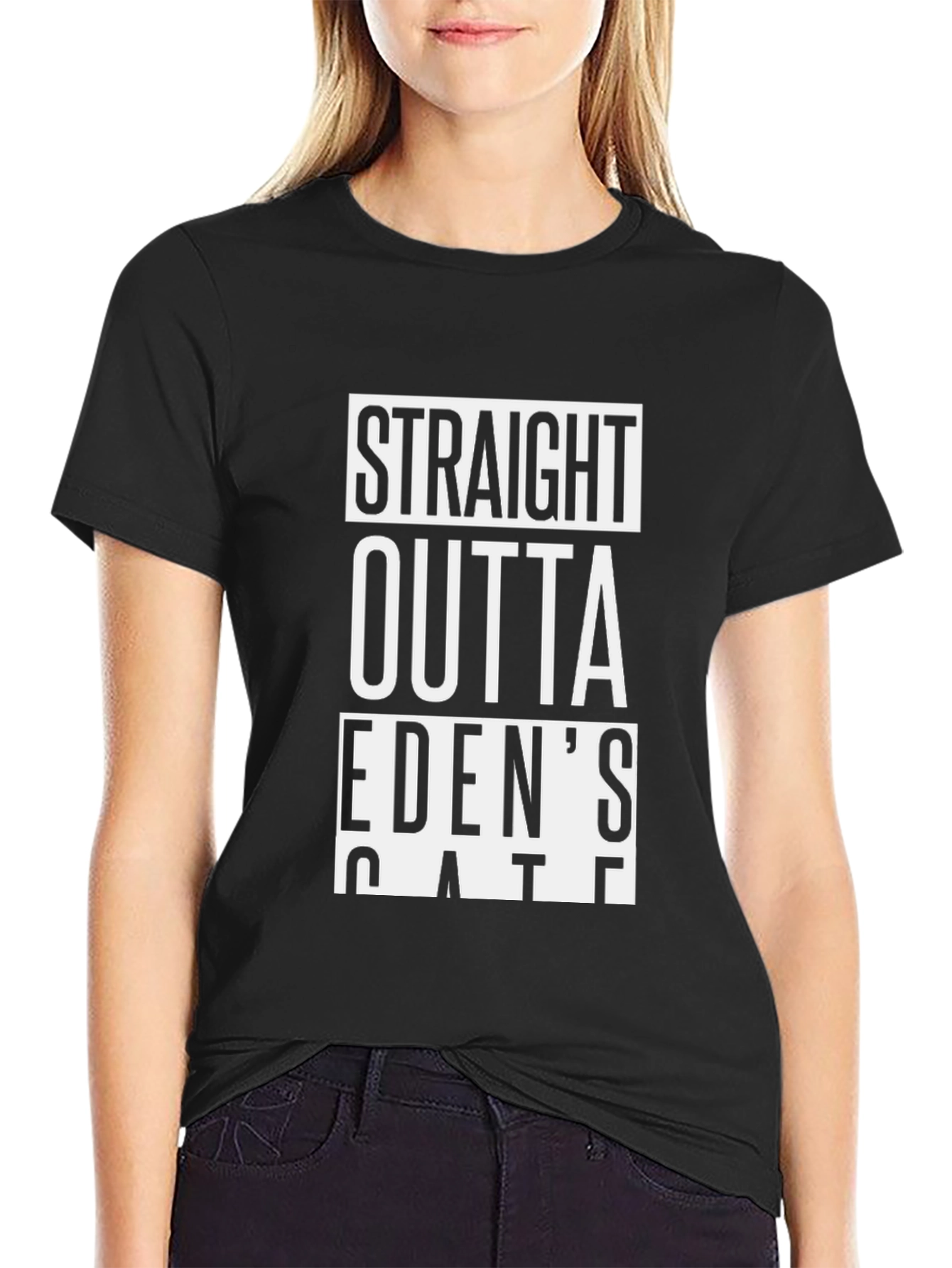 Straight Outta Edens Gate Black T-Shirt