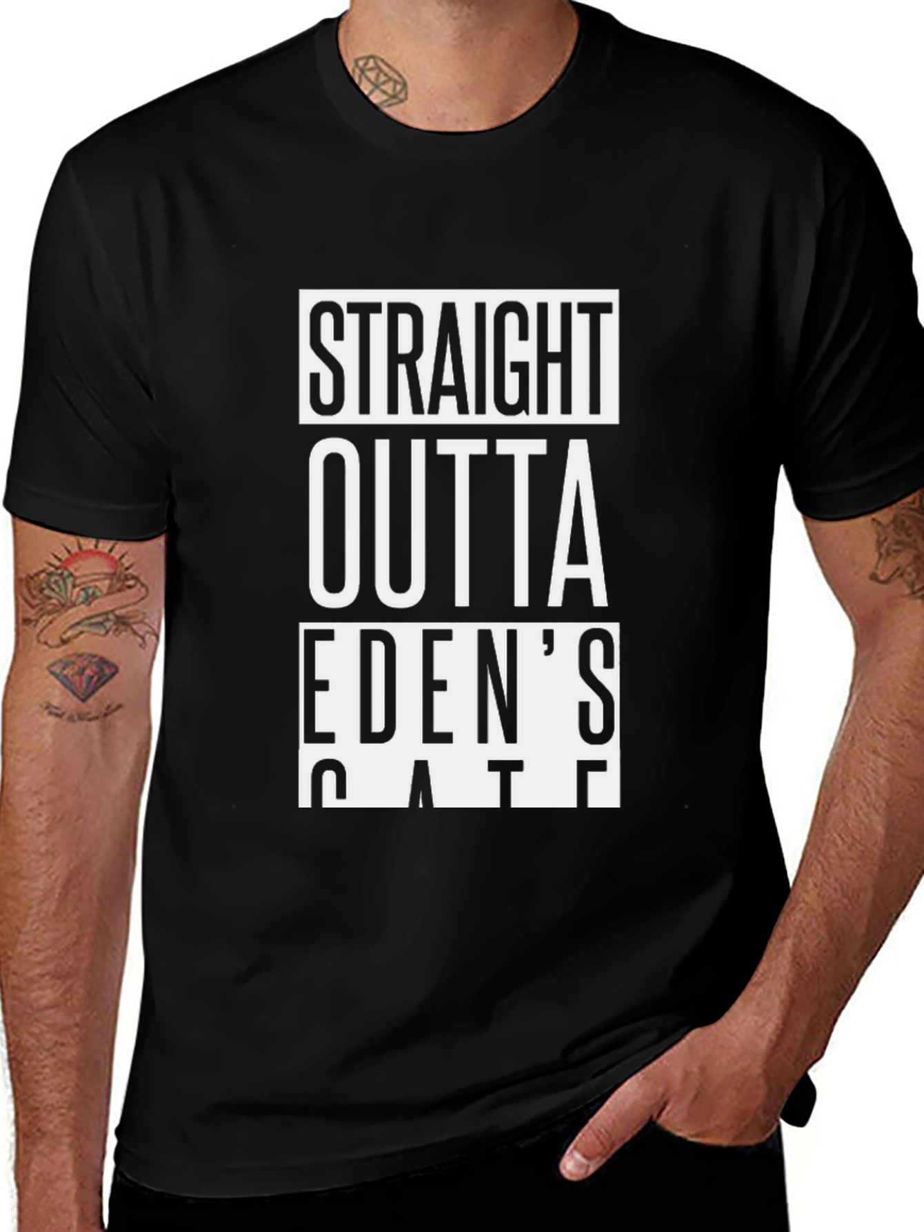 Straight Outta Edens Gate Black T-Shirt