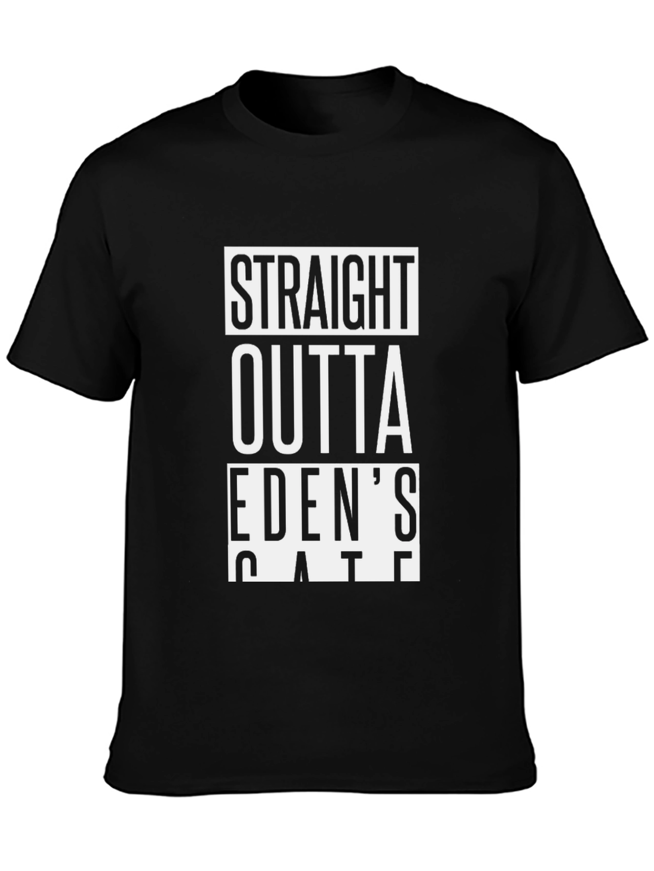 Straight Outta Edens Gate Black T-Shirt